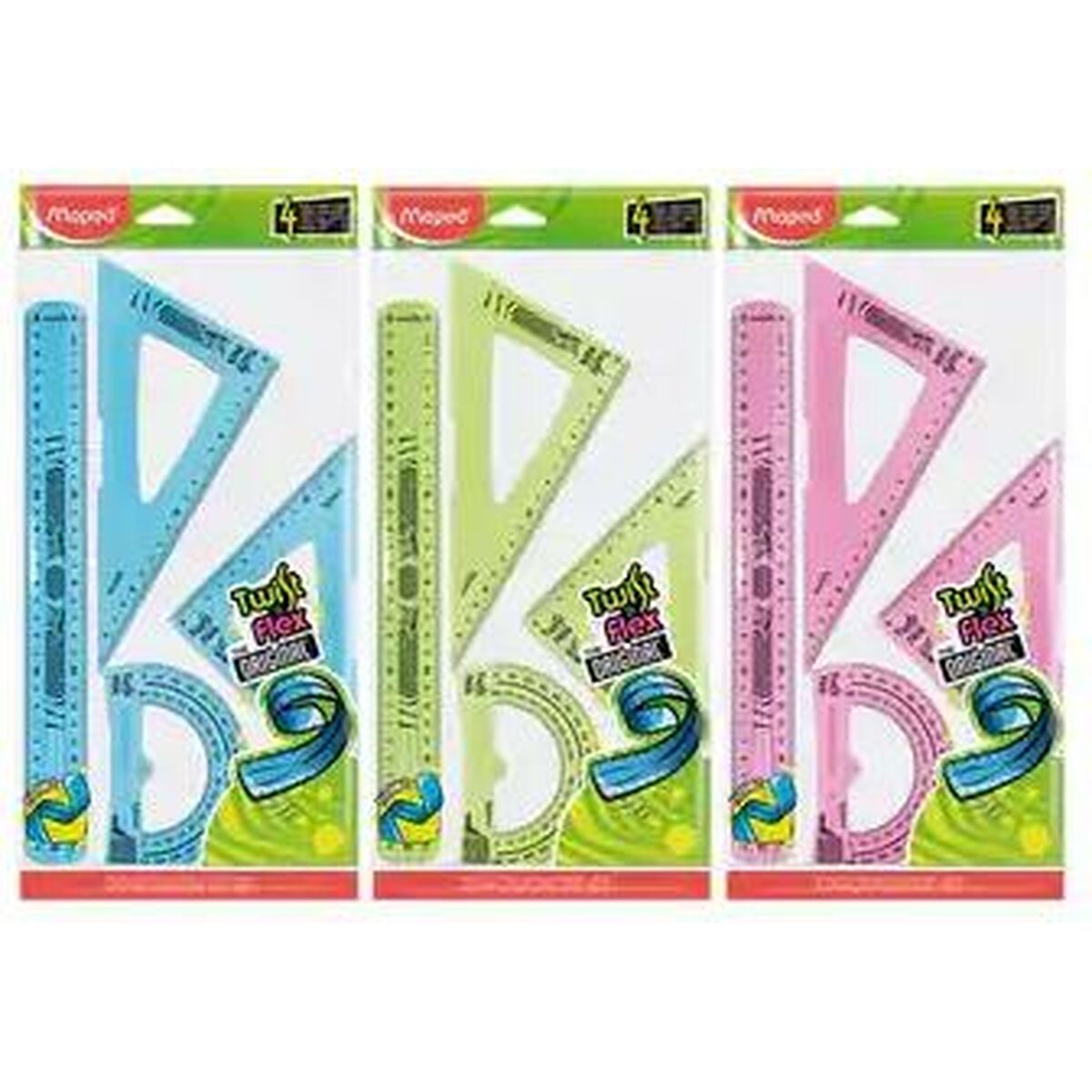 Geometry set Maped Twist’n Flex Maxi 4 Pieces 20 Units
