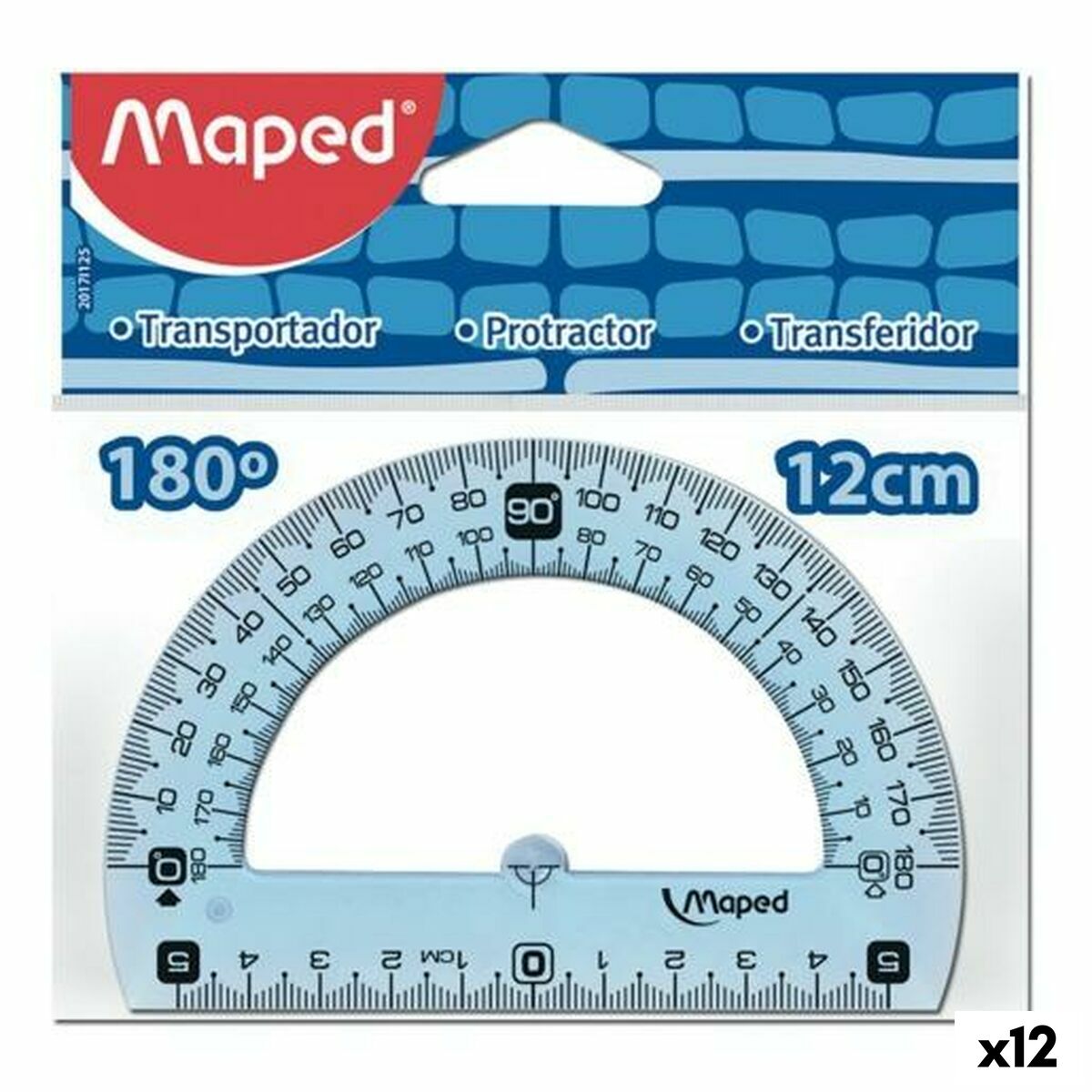 Semicircle Maped Geometric 180Âº Set Plastic (12 Units)
