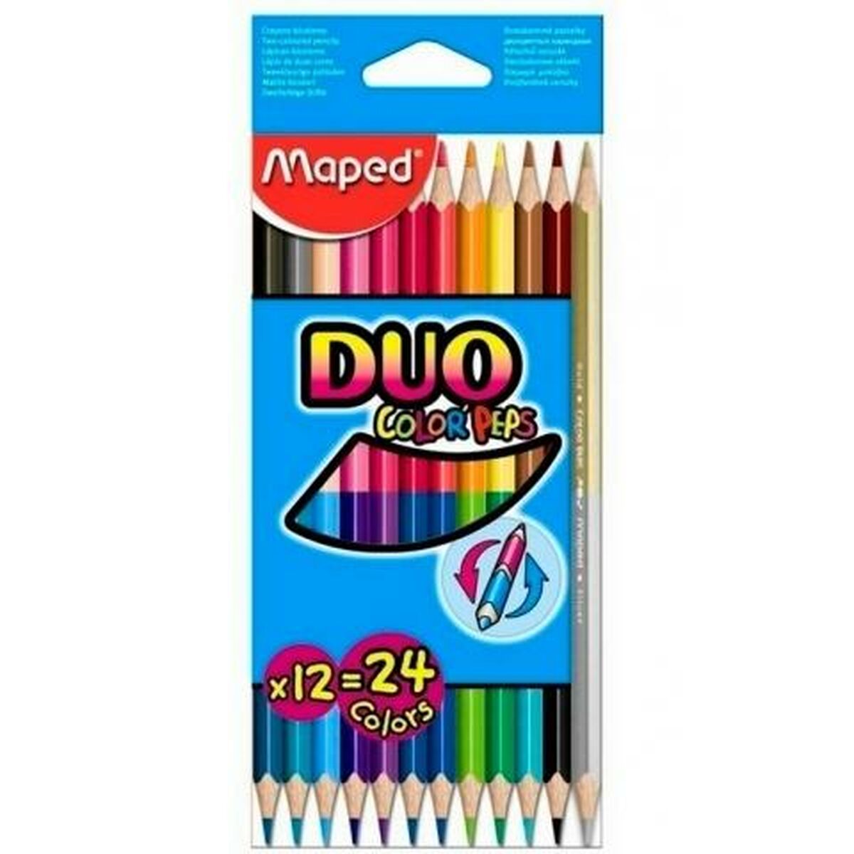 Colouring pencils Maped Duo Color’ Peps	 Multicolour 12 Pieces Double-ended (12 Units)