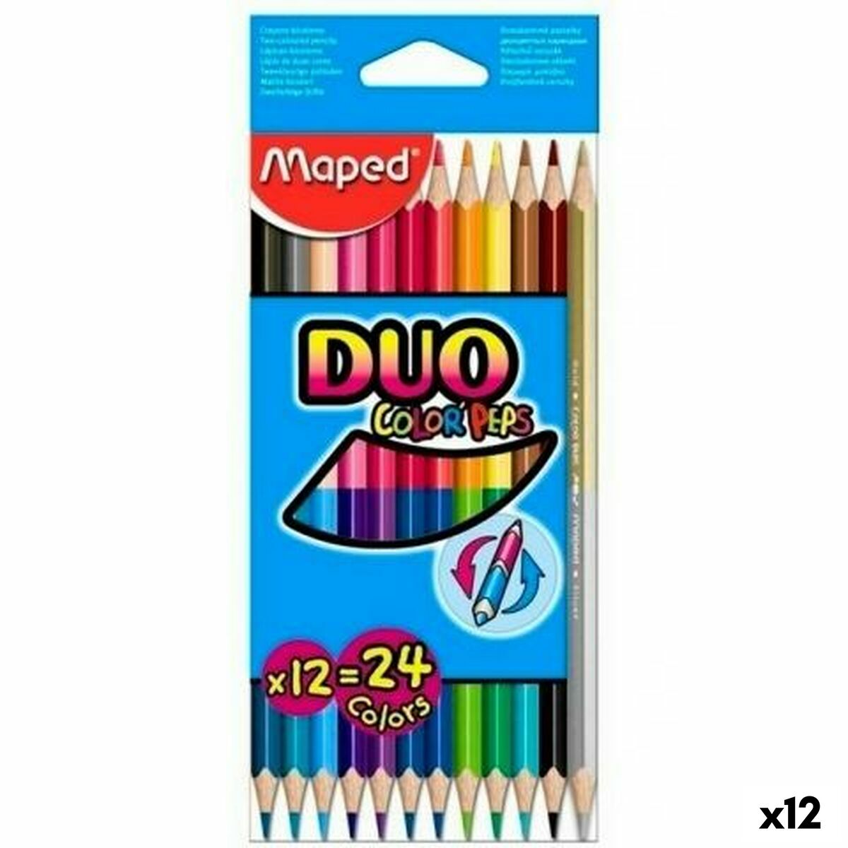 Colouring pencils Maped Duo Color’ Peps	 Multicolour 12 Pieces Double-ended (12 Units) Colouring pencils Maped Duo Color’ Peps	 Multicolour 12 Pieces Double-ended (12 Units)
