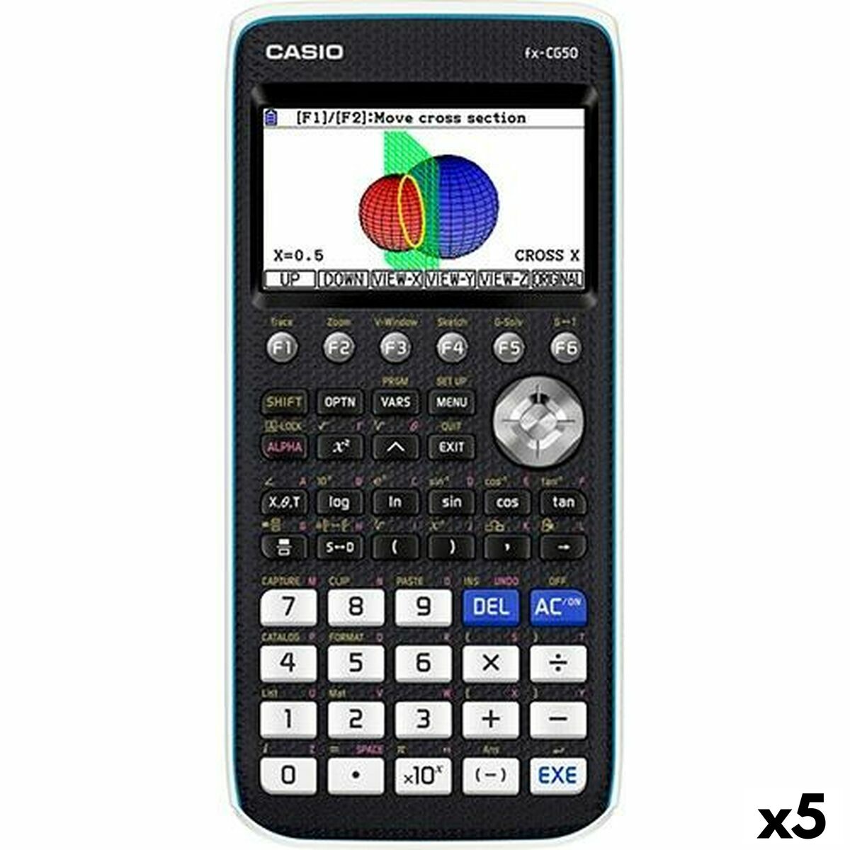 Graphic calculator Casio FX-CG50 18,6 x 8,9 x 18,85 cm Black (5 Units) Graphic calculator Casio FX-CG50 18,6 x 8,9 x 18,85 cm Black (5 Units)