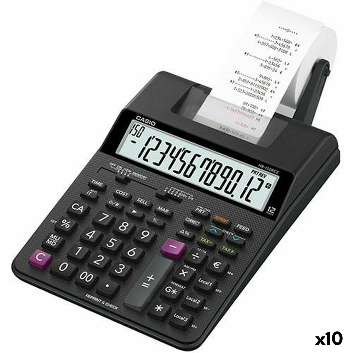 Printer calculator Casio HR-150RCE Black (10Units) Printer calculator Casio HR-150RCE Black (10Units)