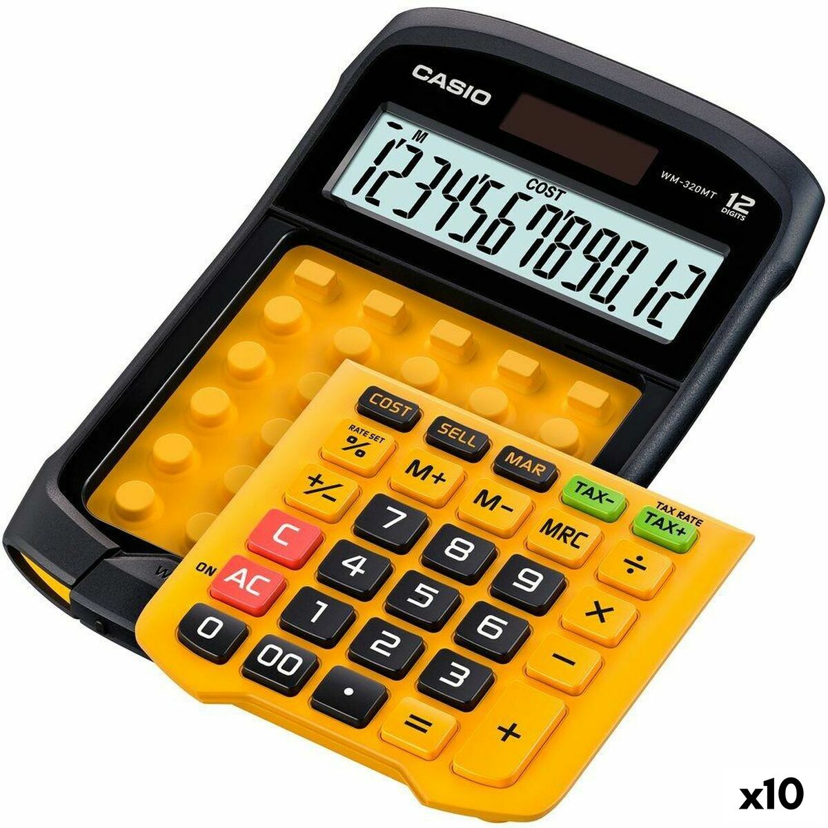Calculator Casio WM-320MT Yellow Black 3,3 x 10,9 x 16,9 cm (10 Units) Calculator Casio WM-320MT Yellow Black 3,3 x 10,9 x 16,9 cm (10 Units)