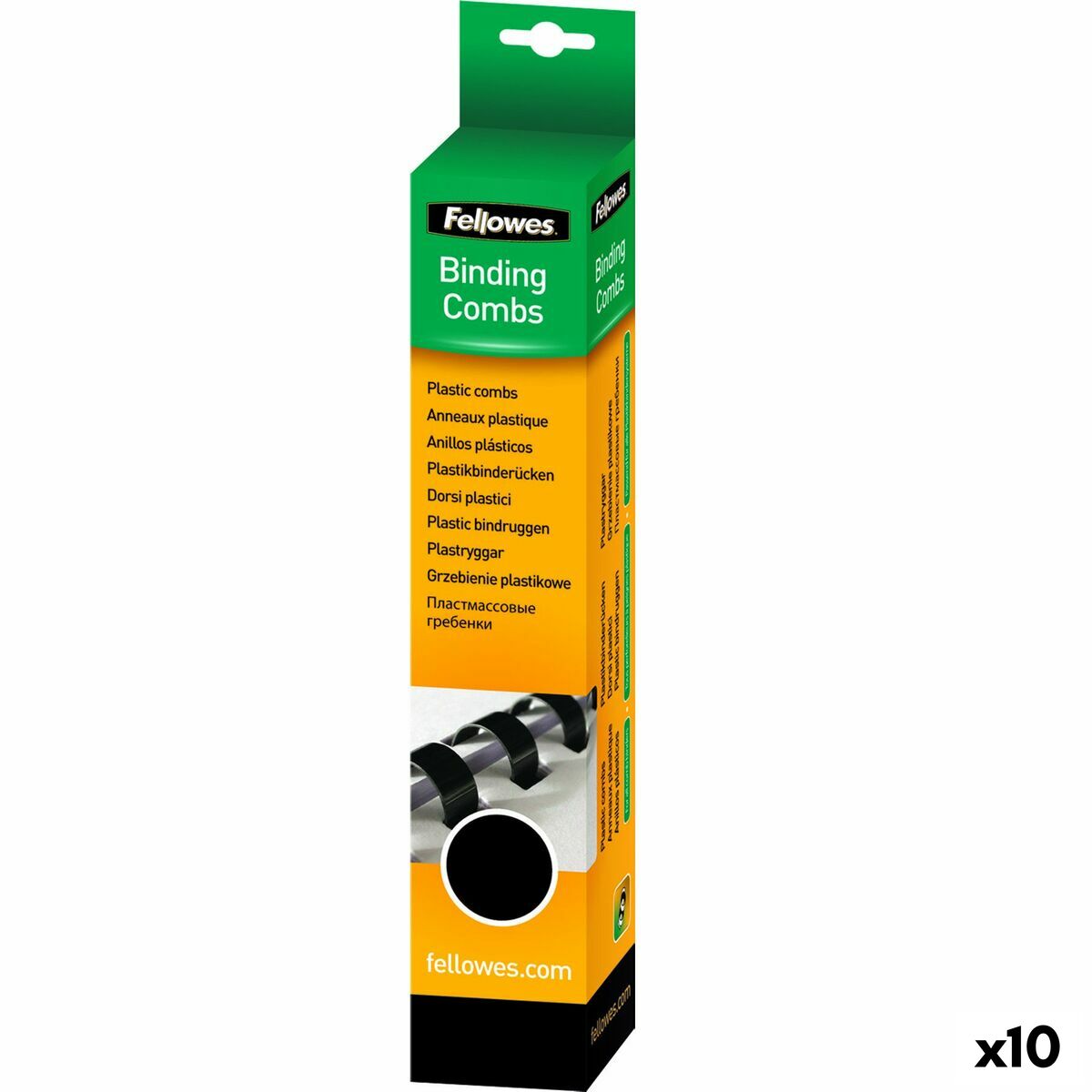 Spirals Fellowes 100 Pieces Binding Black PVC ( 16 mm) (10Units) Spirals Fellowes 100 Pieces Binding Black PVC ( 16 mm) (10Units)