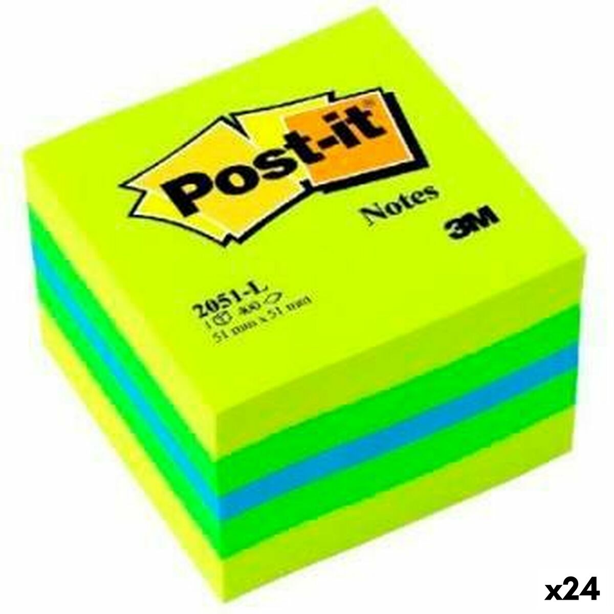 Sticky Notes Post-it 2051-L Multicolour 5,1 x 5,1 cm (24 Units) Sticky Notes Post-it 2051-L Multicolour 5,1 x 5,1 cm (24 Units)