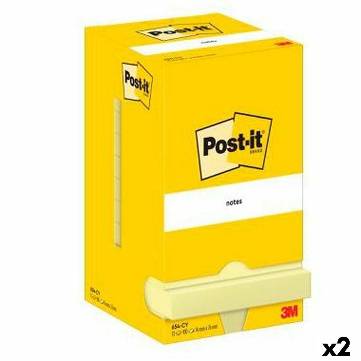Sticky Notes Post-it 76 x 76 mm Yellow (2 Units) Sticky Notes Post-it 76 x 76 mm Yellow (2 Units)