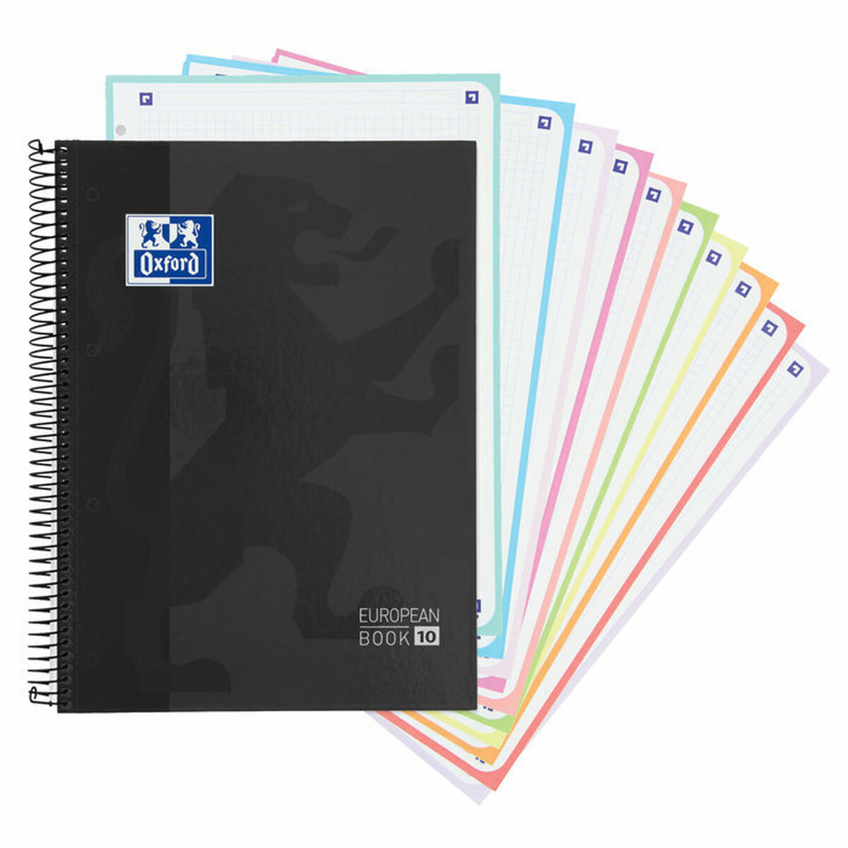 Notebook Oxford Europeanbook 10 School Classic Black A4 150 Sheets (5 Units)