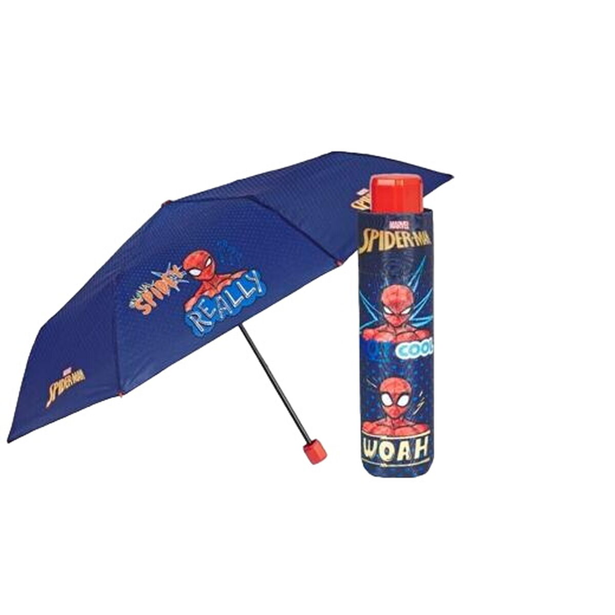 Foldable Umbrella Spider-Man Perletti Blue Ø 91 cm Children’s