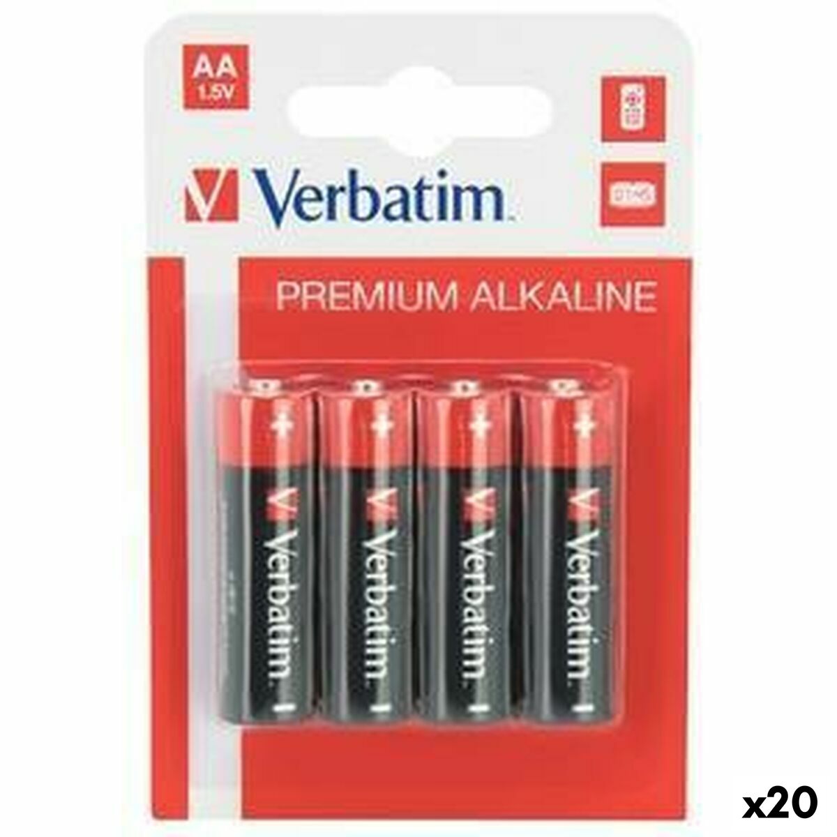 Alkaline Batteries Verbatim LR06 1,5 V (20 Units) Alkaline Batteries Verbatim LR06 1,5 V (20 Units)