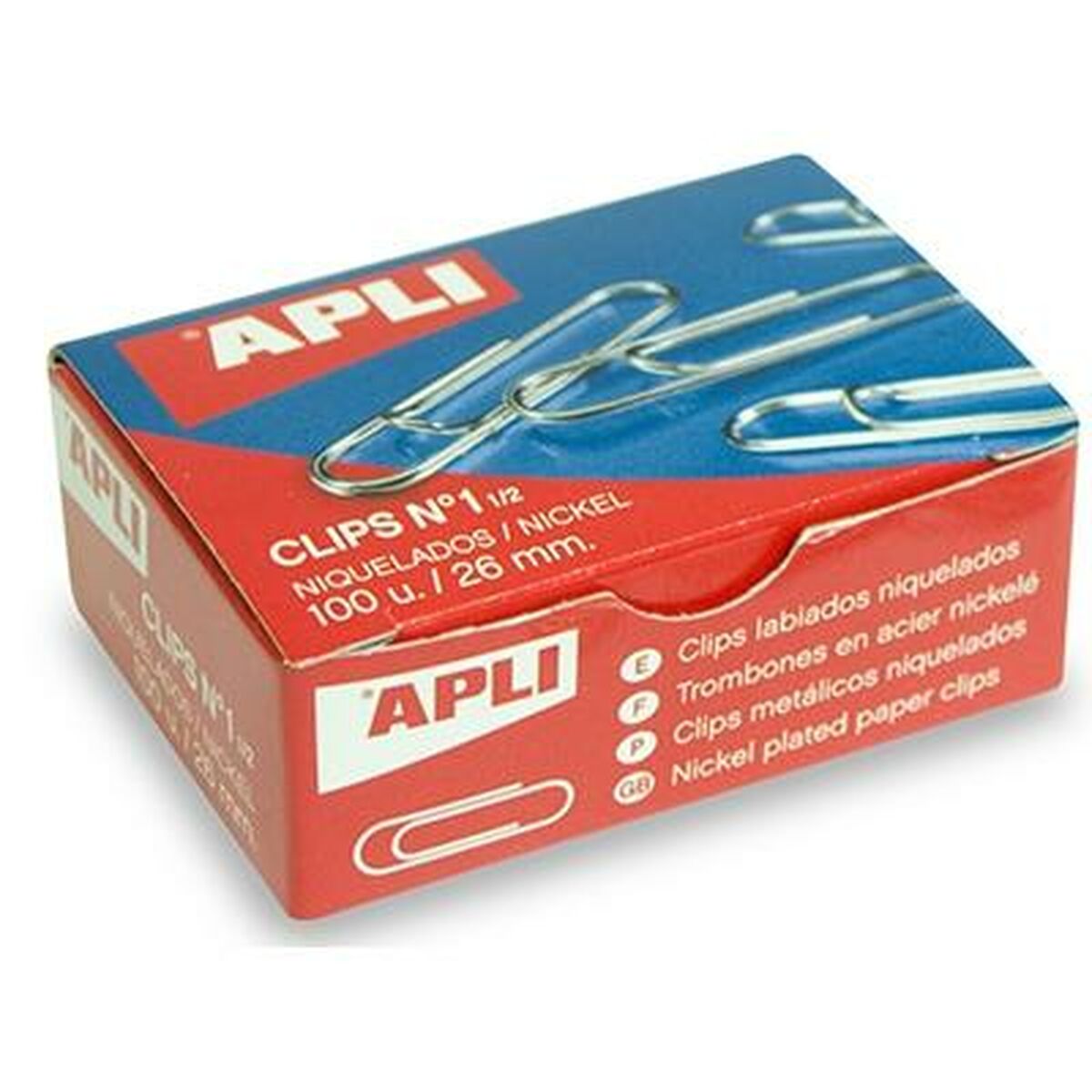 Clips Apli N 1 Silver Metal nickel 26 mm (10 Units)