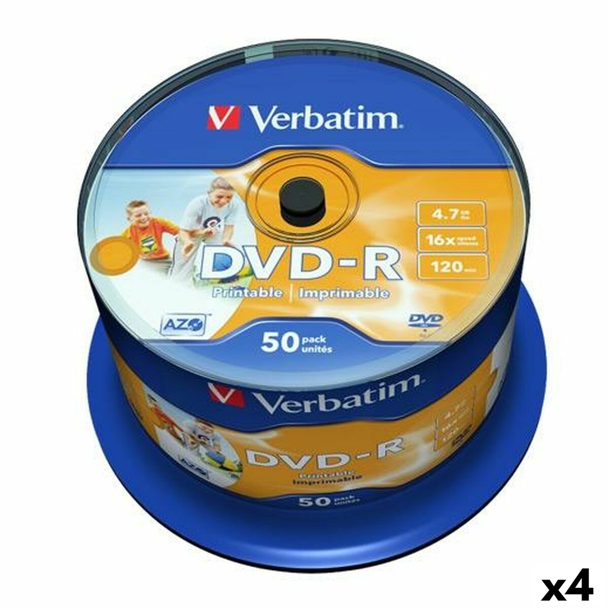 DVD-R Verbatim 4,7 GB 16x (4 Units) DVD-R Verbatim 4,7 GB 16x (4 Units)