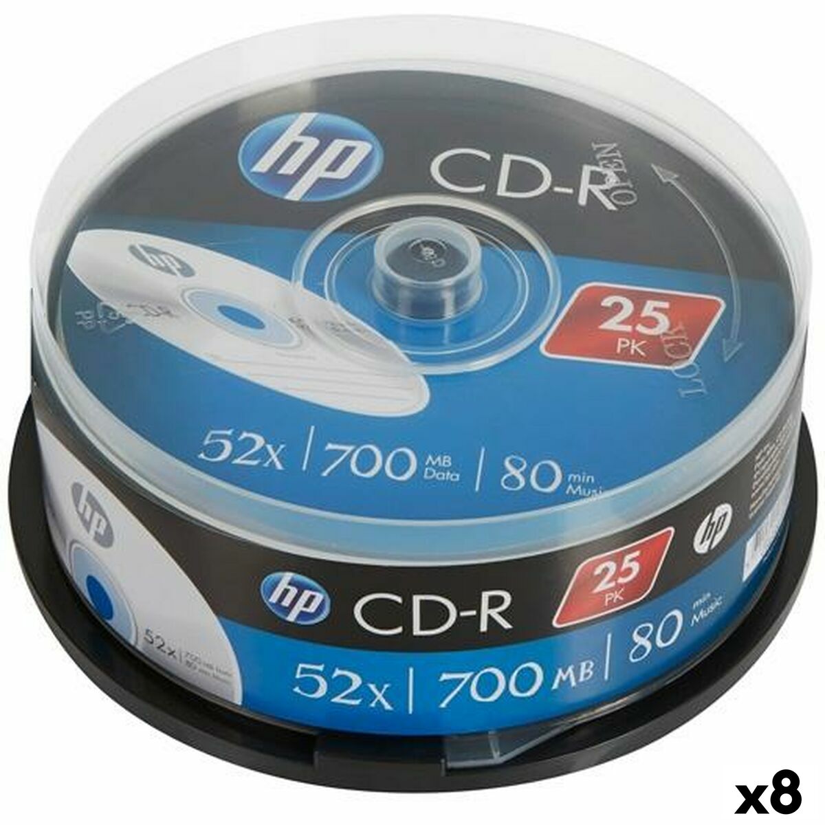 CD-R HP 700 MB 52x (8 Units) CD-R HP 700 MB 52x (8 Units)