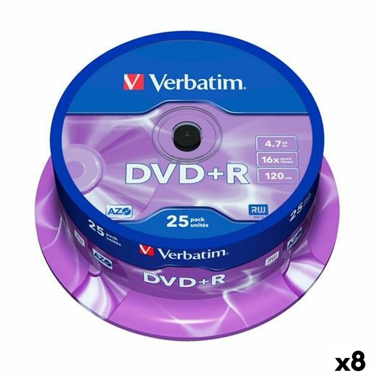 DVD+R Verbatim 4,7 GB 16x (8 Units) DVD+R Verbatim 4,7 GB 16x (8 Units)