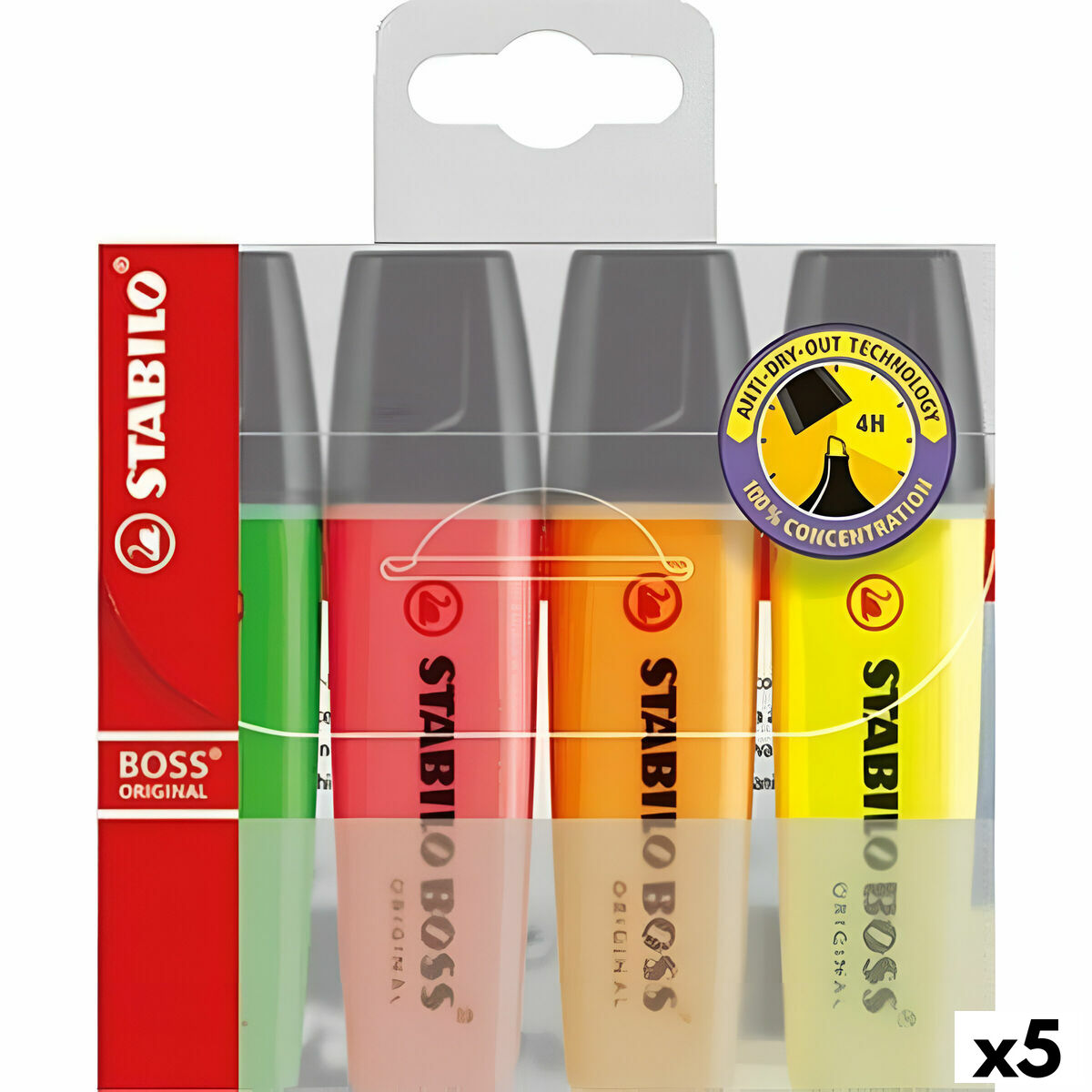 Fluorescent Marker Set Stabilo Boss Multicolour (5 Units) Fluorescent Marker Set Stabilo Boss Multicolour (5 Units)