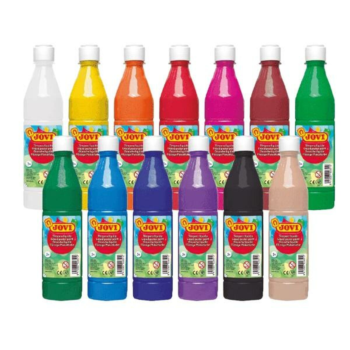 Tempera Jovi Orange 500 ml (12 Units)