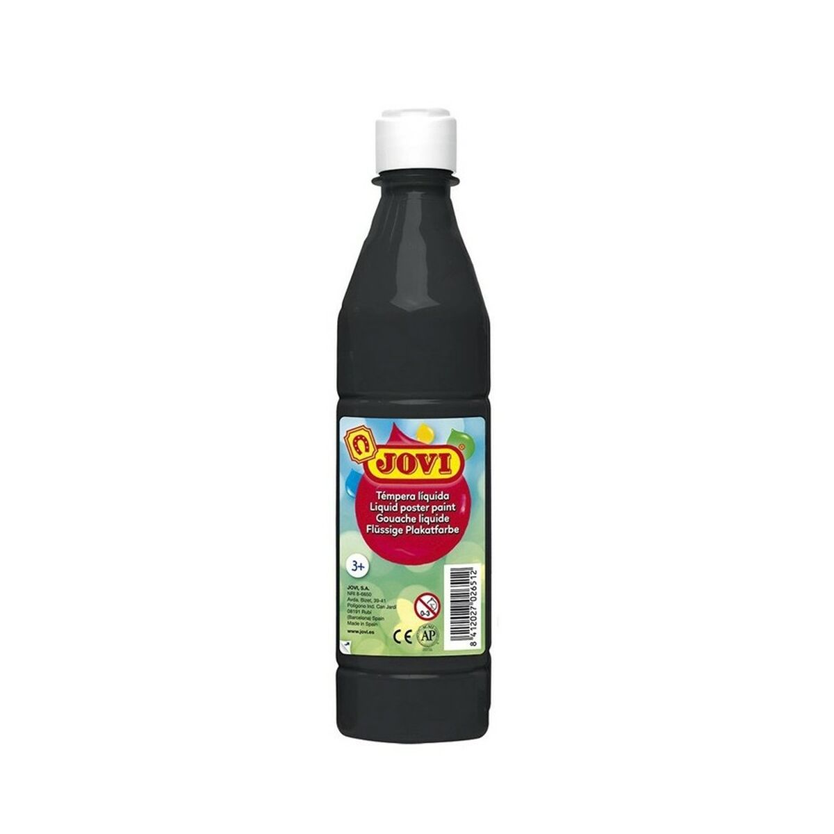 Tempera Jovi Black 500 ml (12 Units)