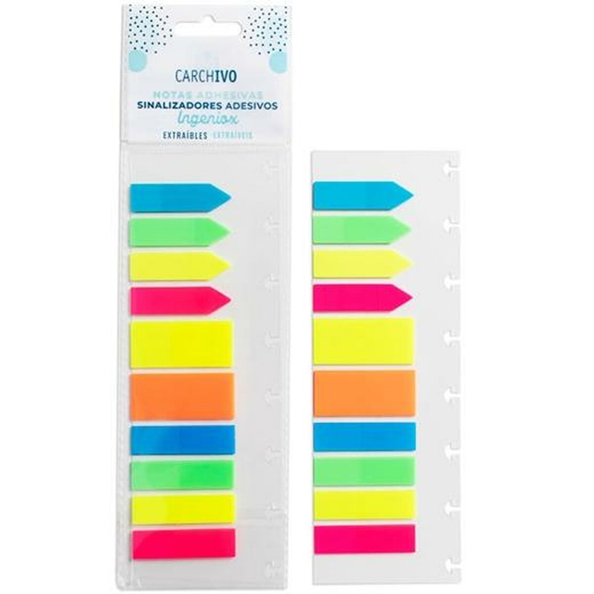 Sticky Notes Carchivo Multicolour 10 x 20 mm (10 Units)