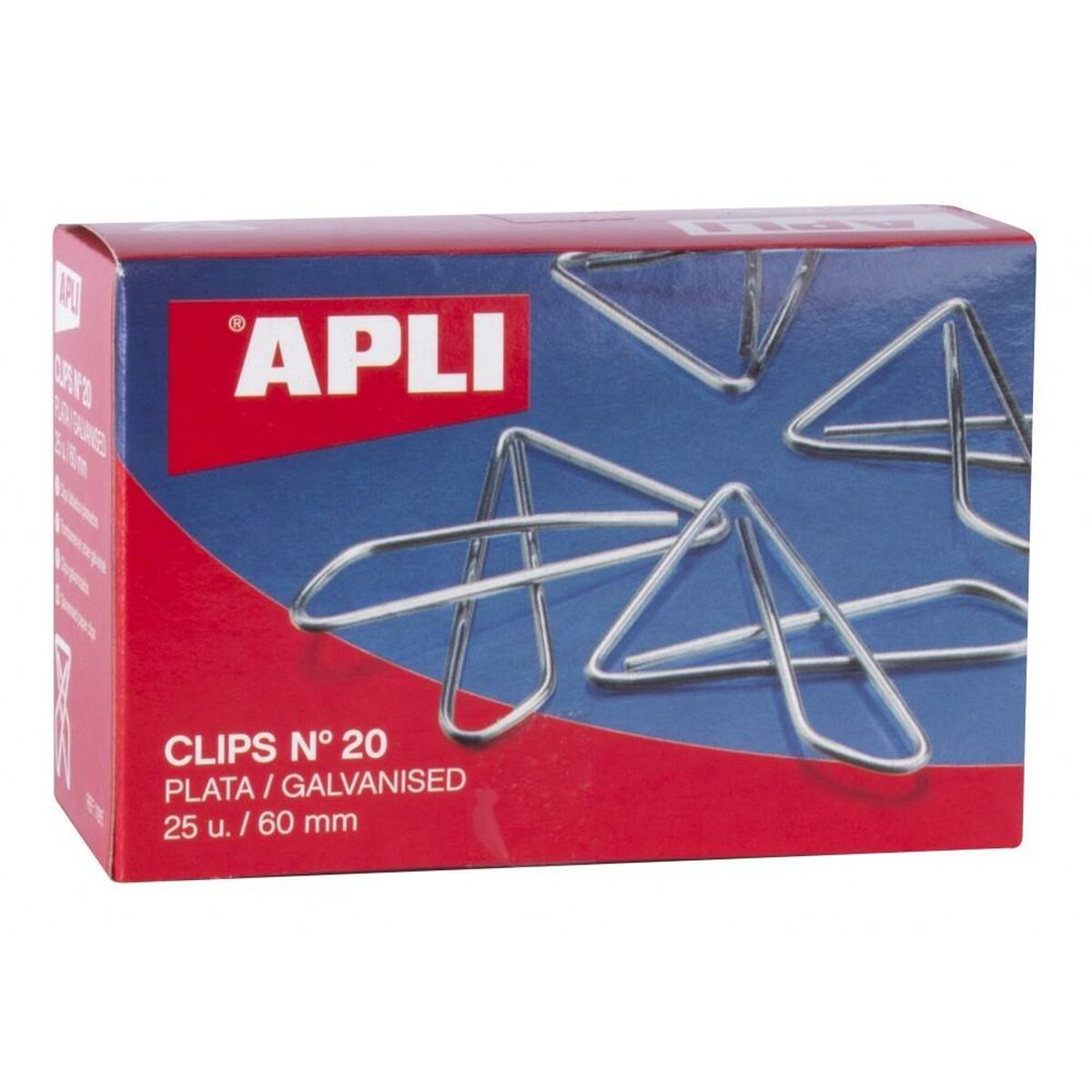 Clips Apli MARIPOSA N 20 Silver 60 mm (10 Units)