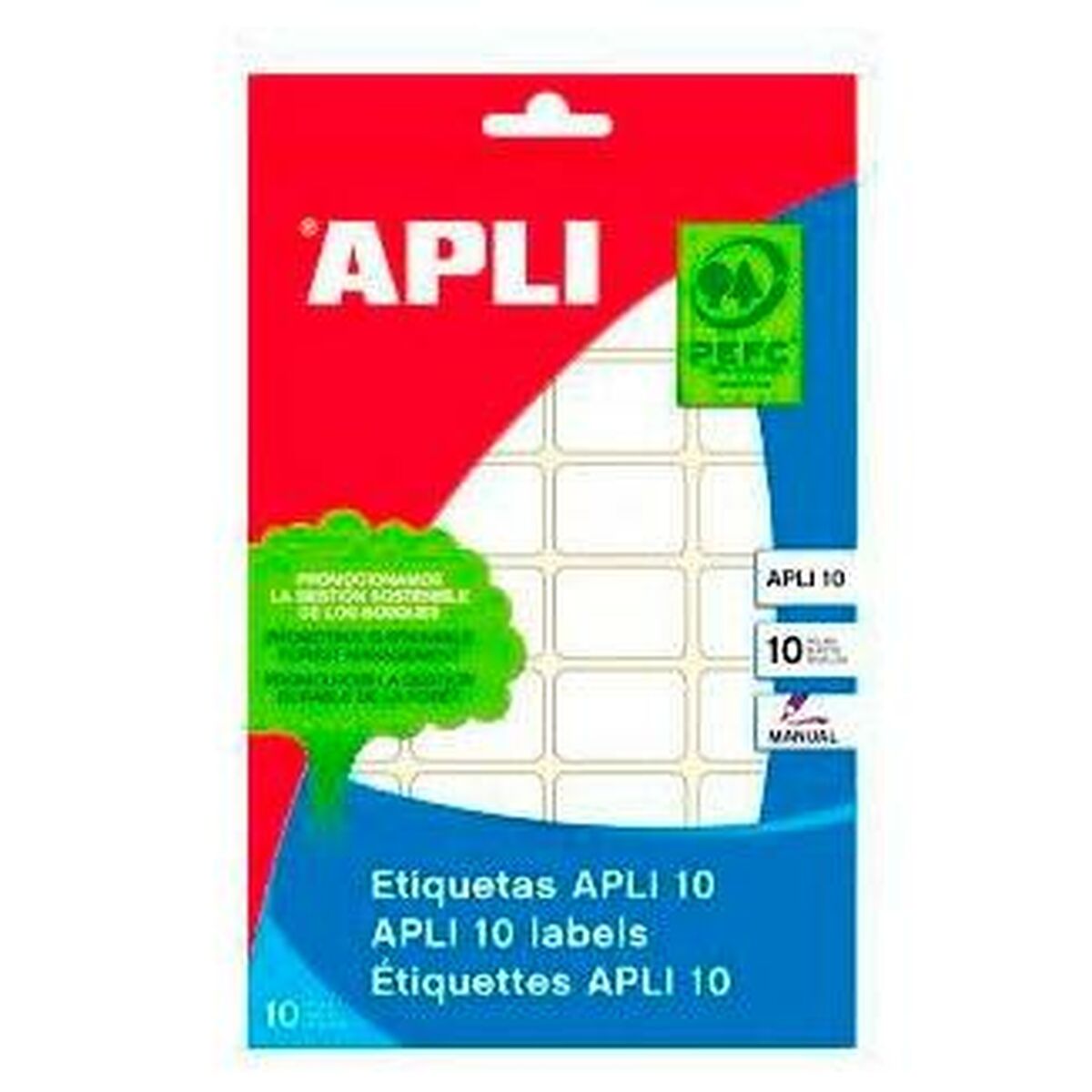Adhesive labels Apli White Paper 10 Sheets 25 x 40 mm (10 Units)
