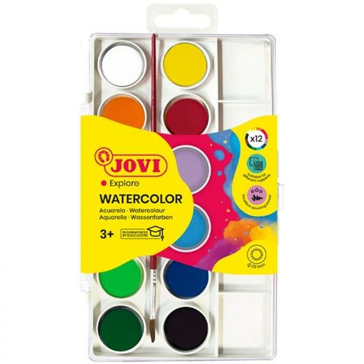 Watercolours Jovi Multicolour (12 Units)