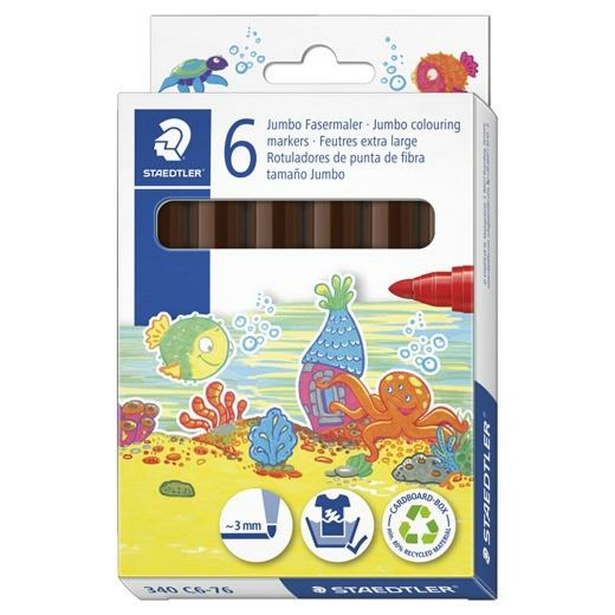 Felt-tip pens Staedtler Noris Club Brown (6 Units) Felt-tip pens Staedtler Noris Club Brown (6 Units)