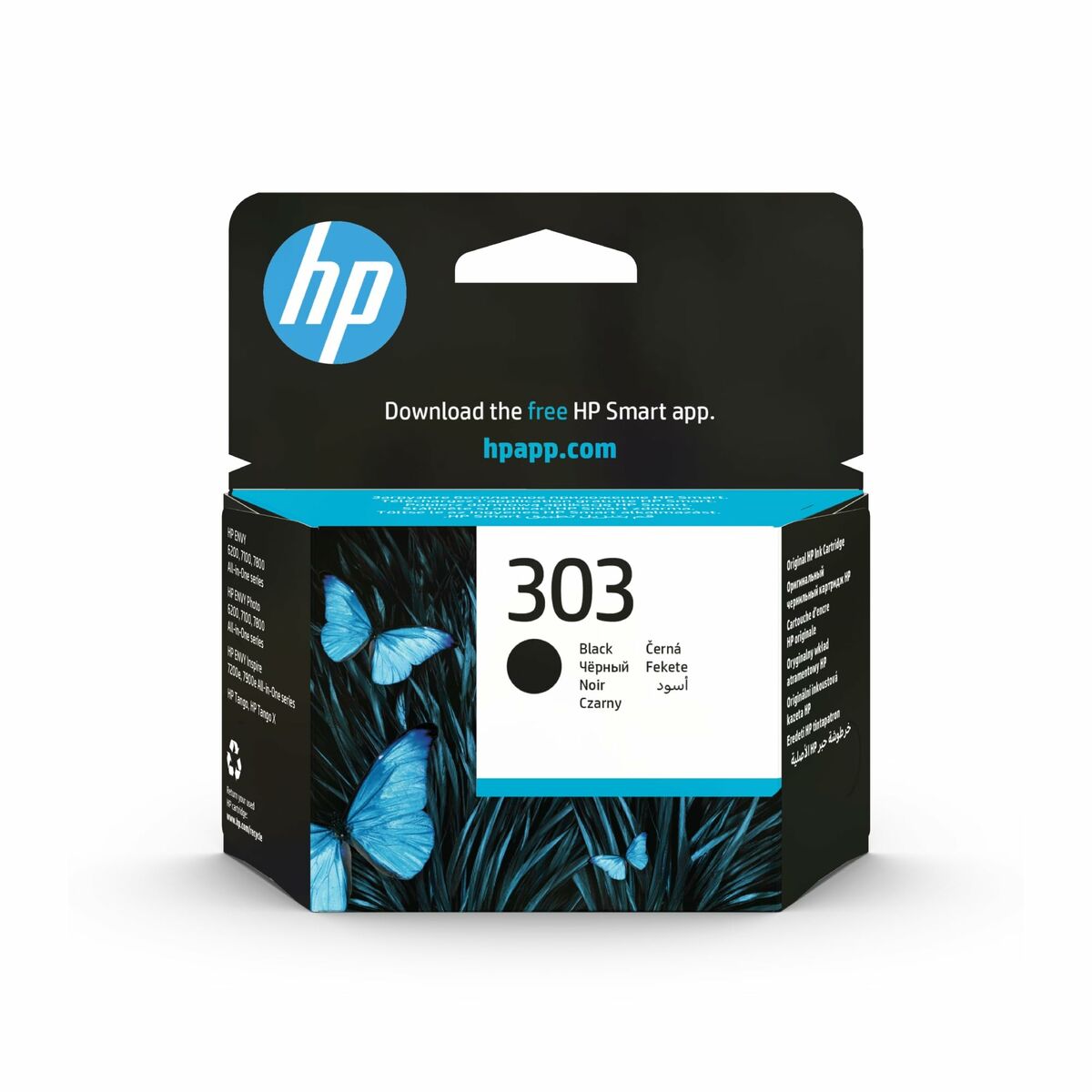 Original Ink Cartridge HP ENVY PHOTO 6230,7130,7134,7830 -N 303 Black (60 Units)