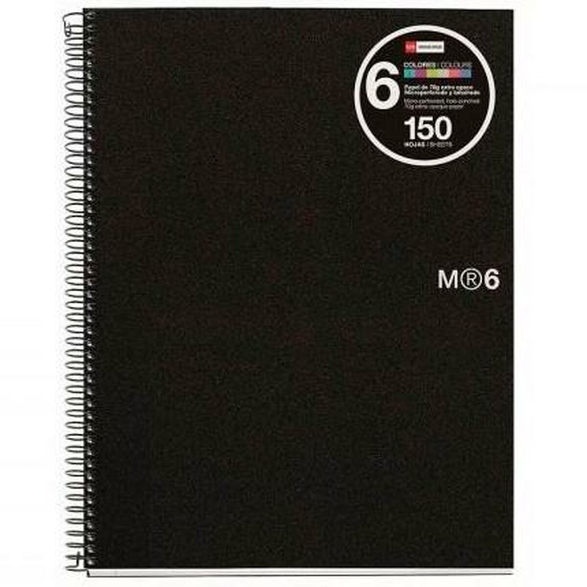 Book of Rings Miquelrius Black A5 150 Sheets (5 Units)