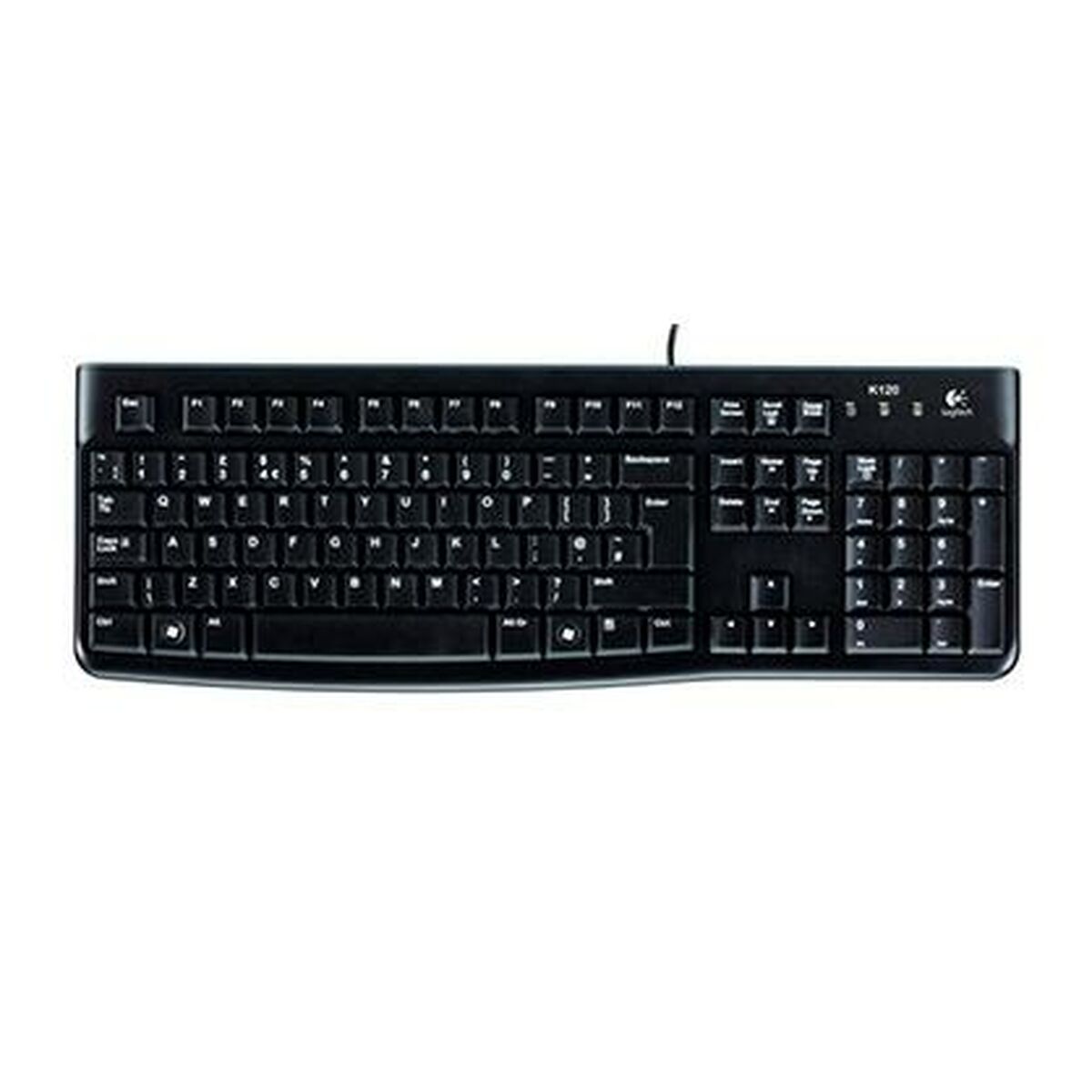 Keyboard Logitech K120 Black Spanish Qwerty (10 Units)
