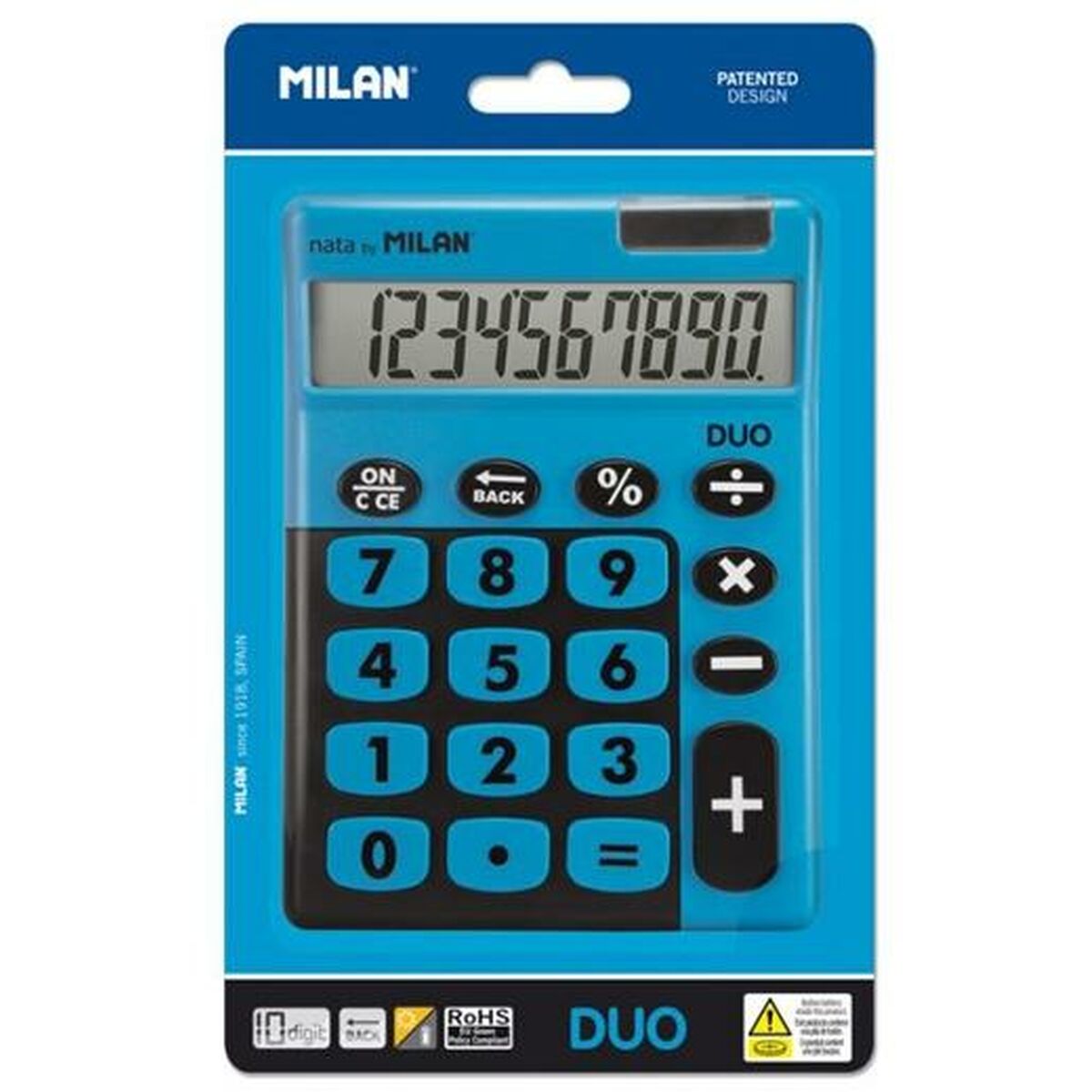 Calculator Milan TOUCH DUO Blue 14,5 x 10,6 x 2,1 cm (10 Units)