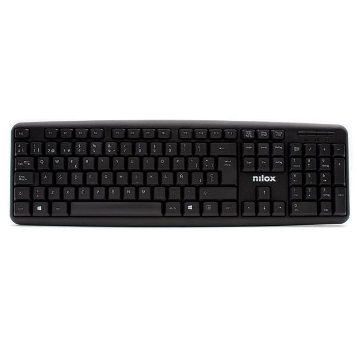Keyboard Nilox Black Spanish Qwerty (20 Units)