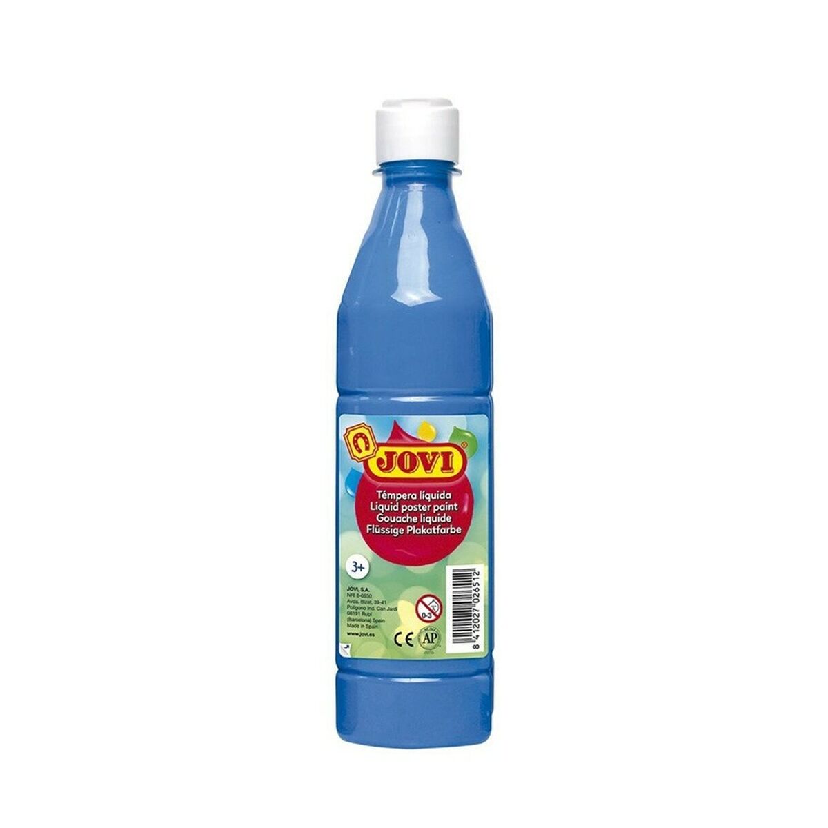 Tempera Jovi Cyan 500 ml (12 Units)