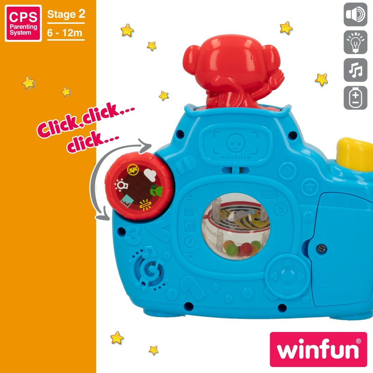 Children’s camera Winfun Blue 17 x 16,5 x 8 cm (6 Units)