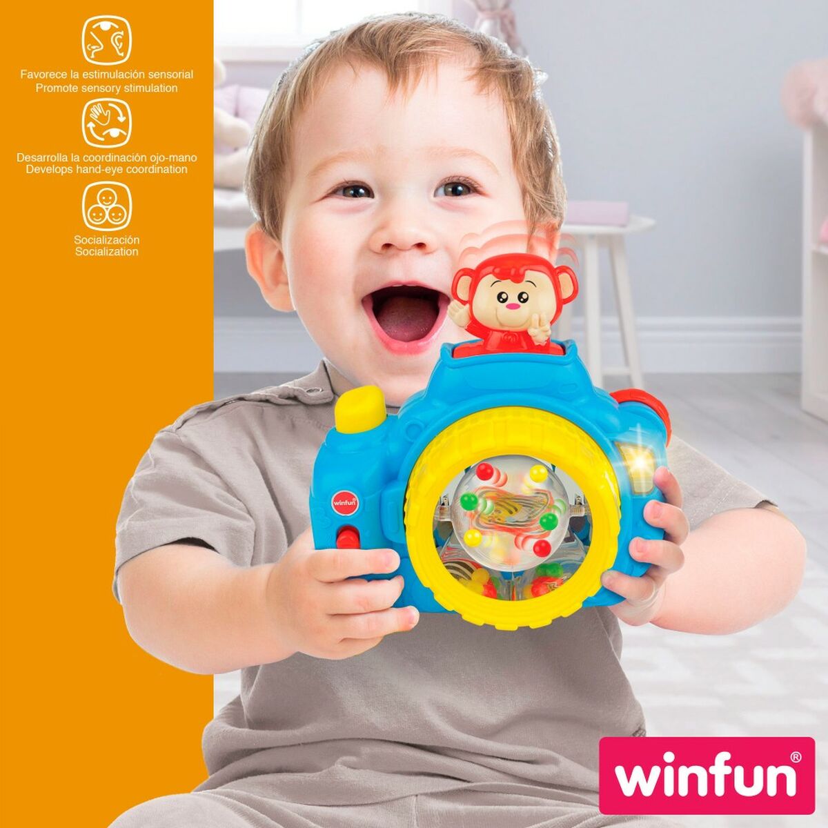 Children’s camera Winfun Blue 17 x 16,5 x 8 cm (6 Units)