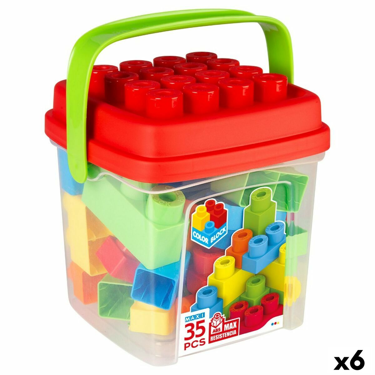 Construction set Color Block Basic Bucket 35 Pieces (6 Units) Construction set Color Block Basic Bucket 35 Pieces (6 Units)