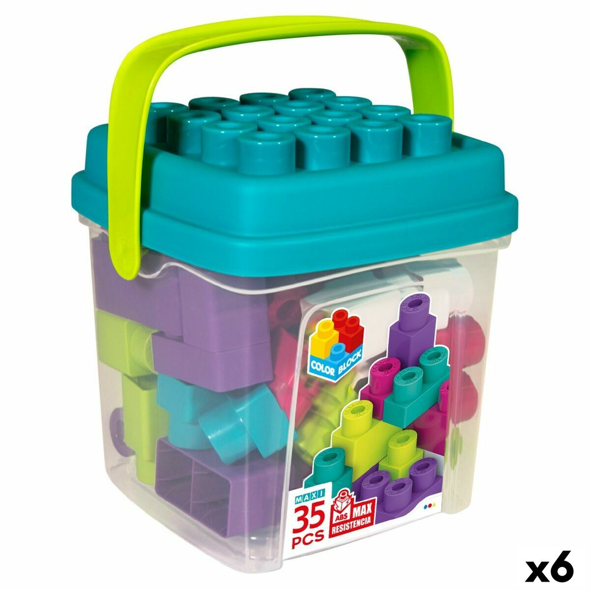 Construction set Color Block Trendy Bucket 35 Pieces (6 Units) Construction set Color Block Trendy Bucket 35 Pieces (6 Units)