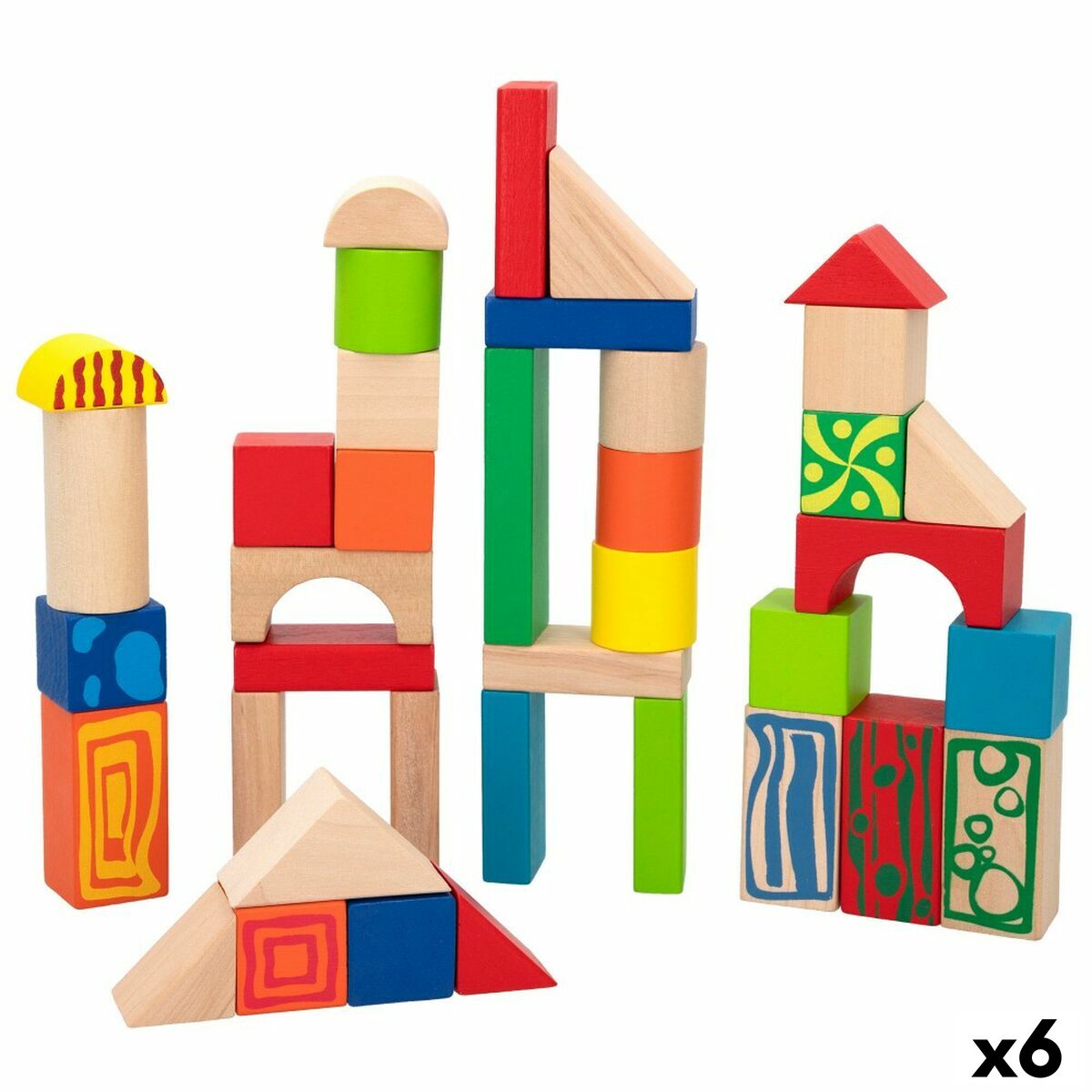 Construction set Woomax 50 Pieces (6 Units) Construction set Woomax 50 Pieces (6 Units)