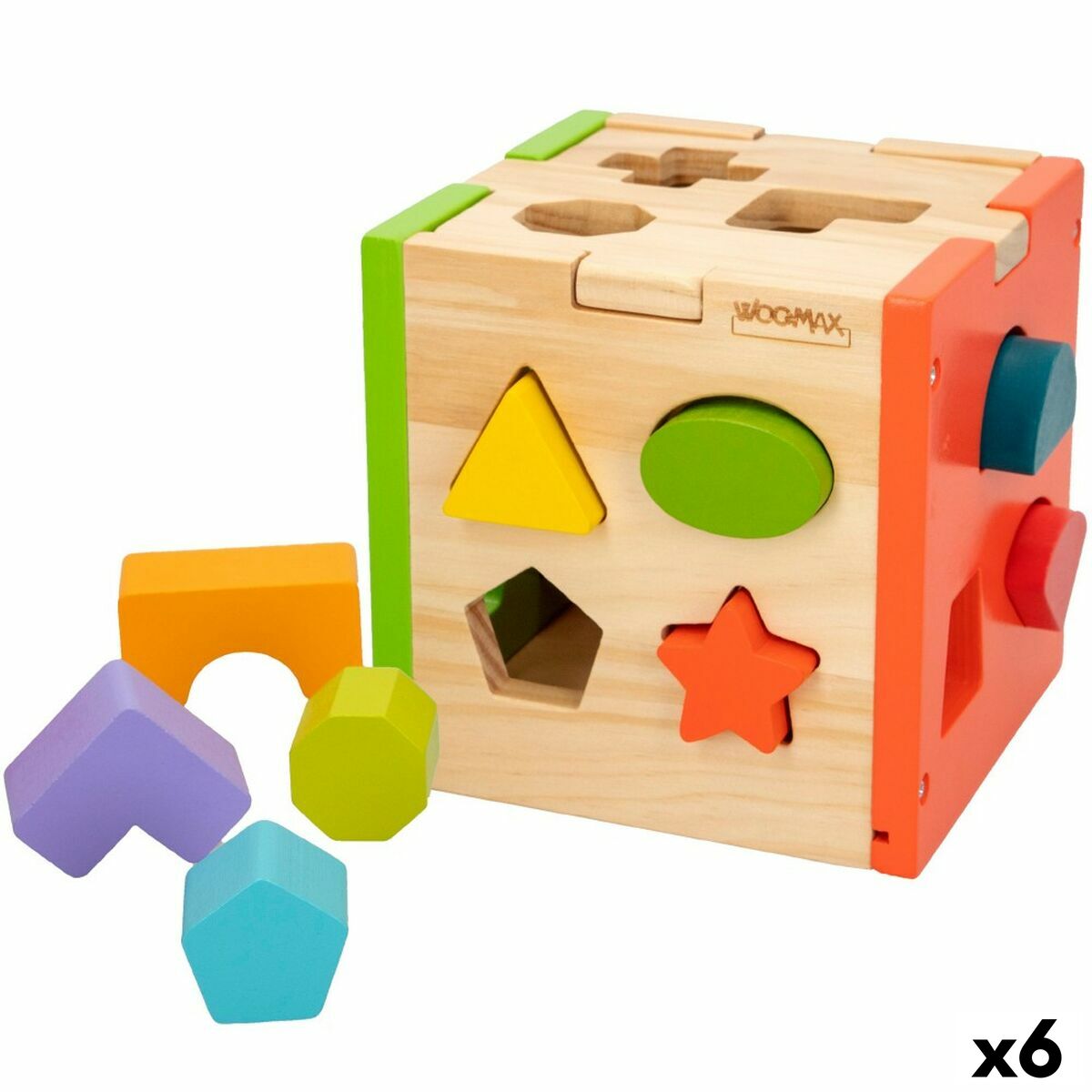 Child’s Wooden Puzzle Woomax 15 x 15 x 15 cm (6 Units)