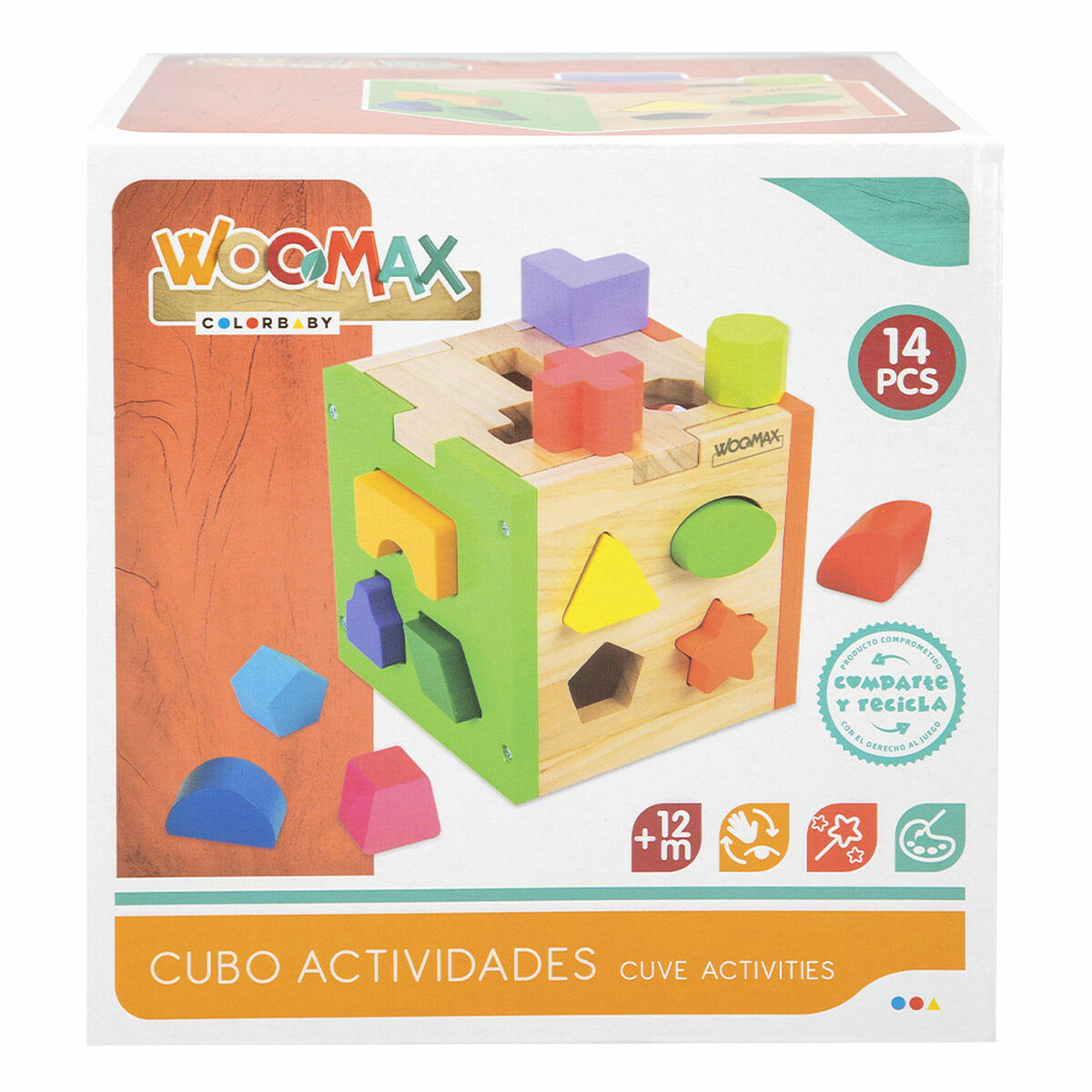 Child’s Wooden Puzzle Woomax 15 x 15 x 15 cm (6 Units)