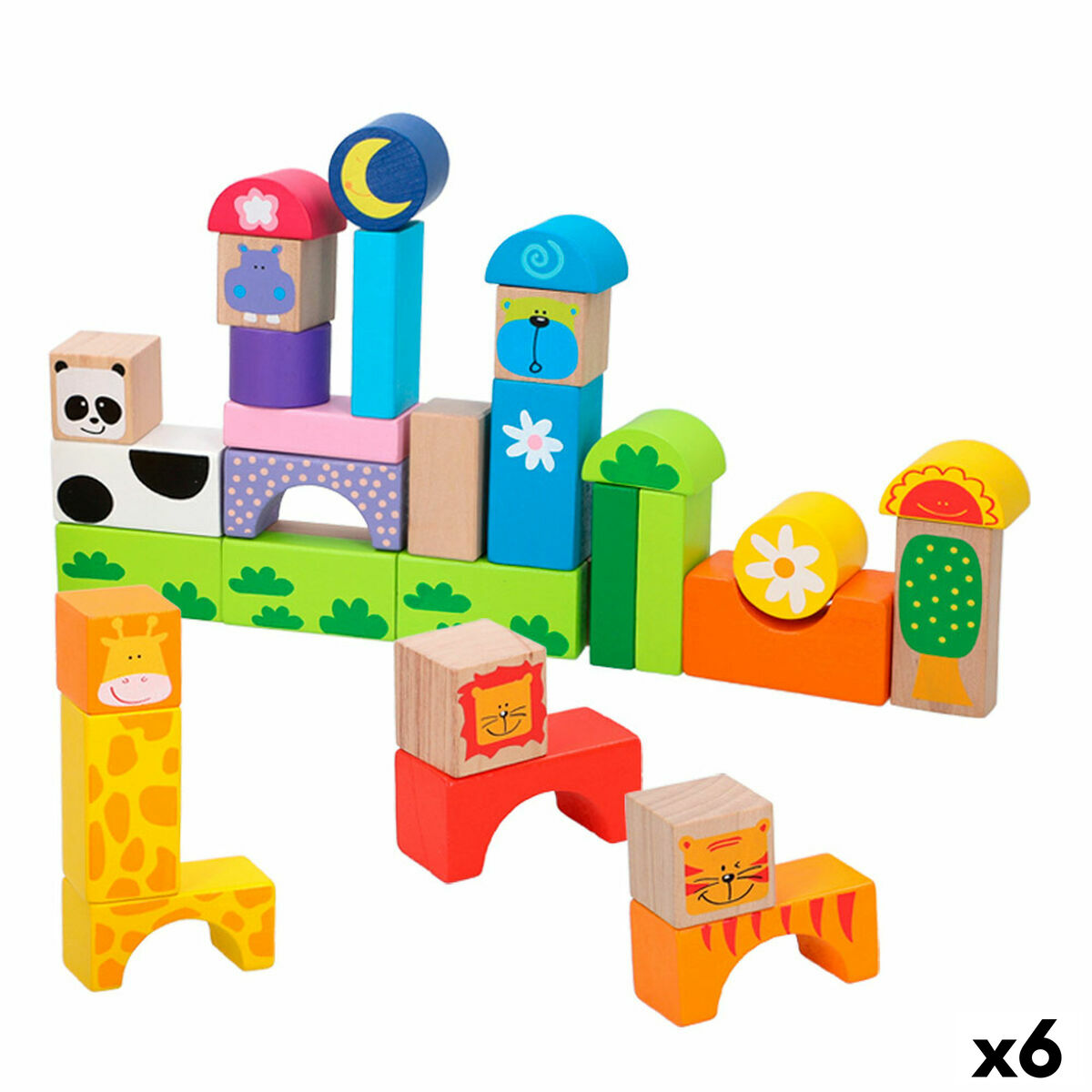 Construction set Woomax animals 32 Pieces (6 Units) Construction set Woomax animals 32 Pieces (6 Units)
