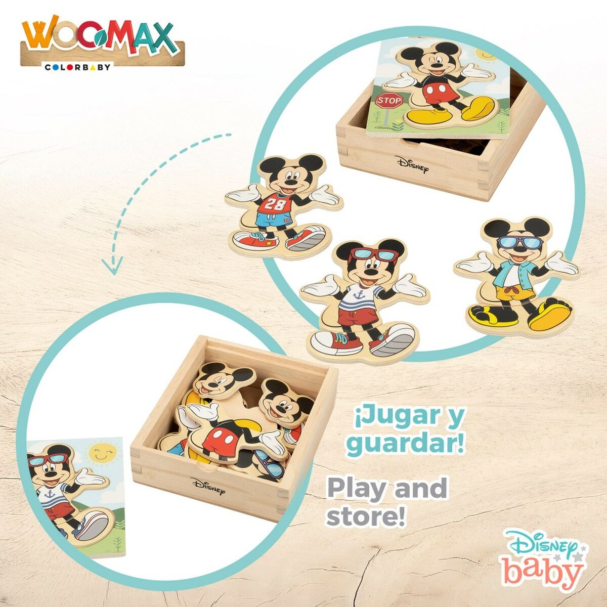 Child’s Wooden Puzzle Disney + 2 Years (12 Units)