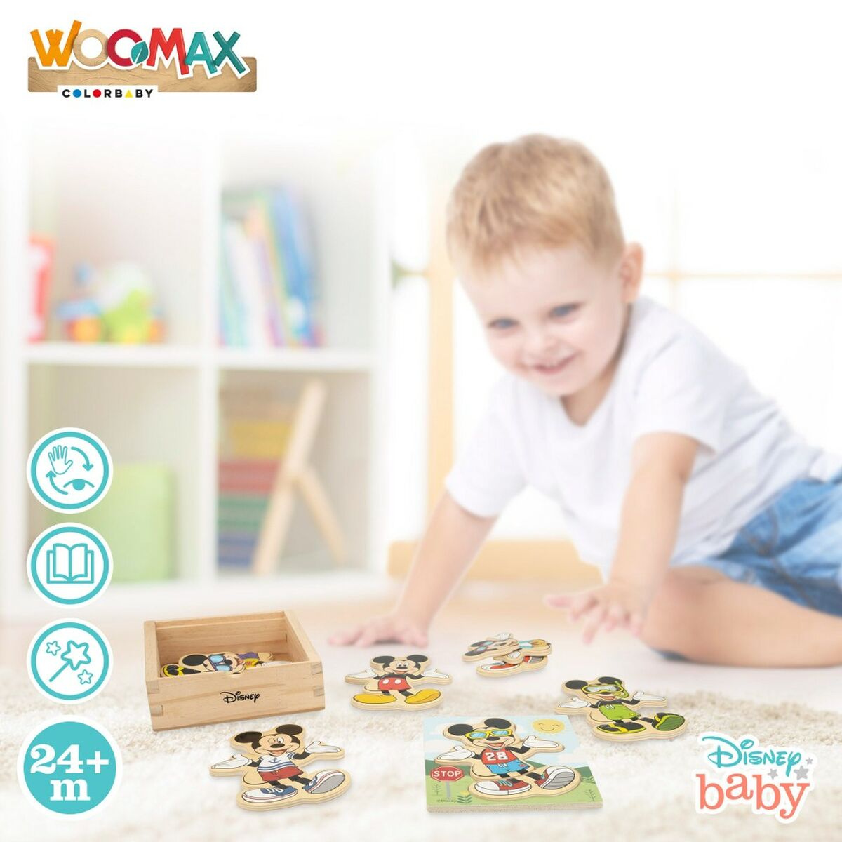 Child’s Wooden Puzzle Disney + 2 Years (12 Units)