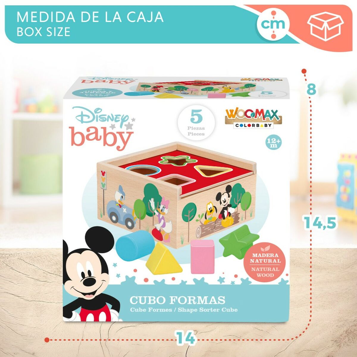 Child’s Wooden Puzzle Disney 5 Pieces 13,5 x 7,5 x 13 cm (6 Units)