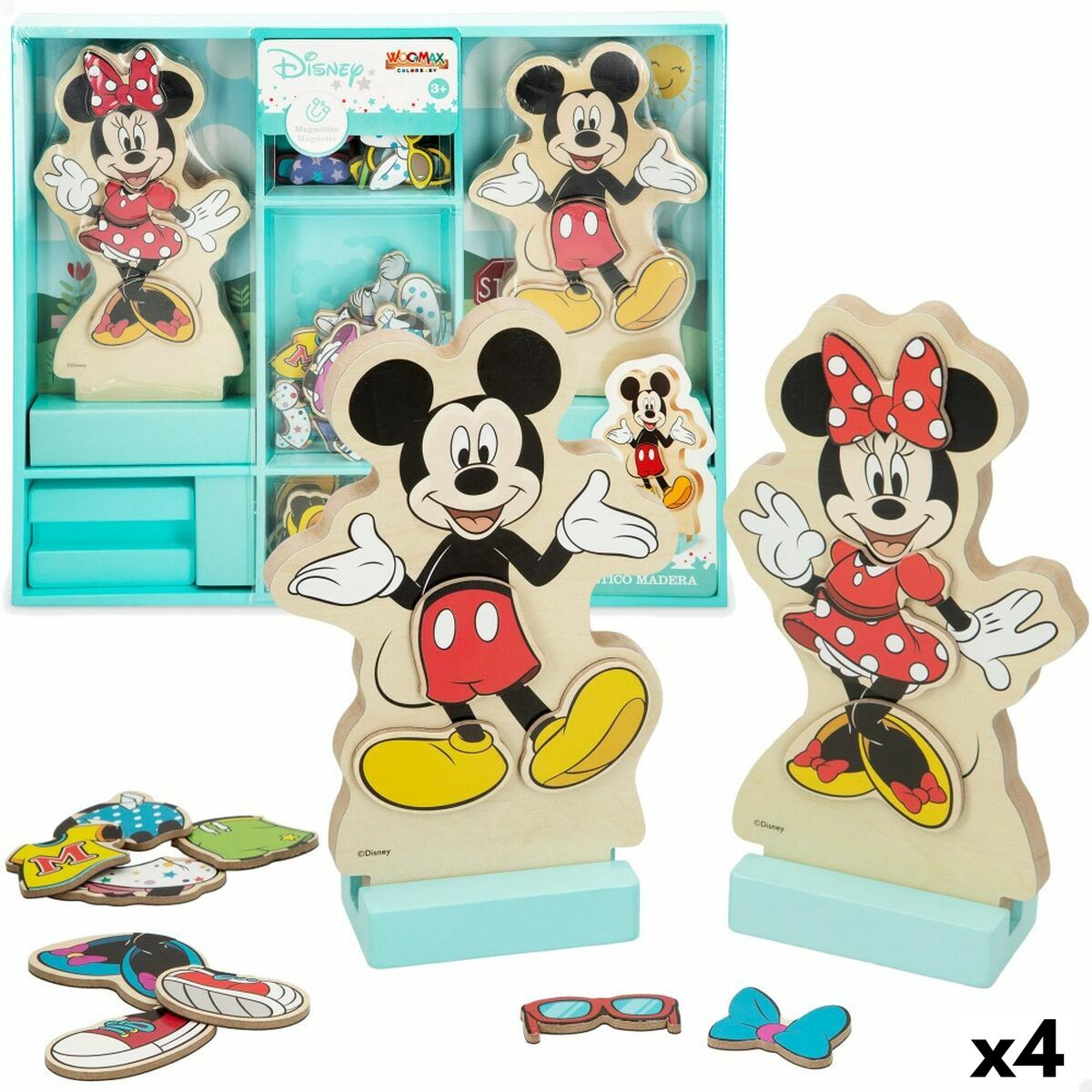 Figures Disney 54 Pieces 4 Units 11,5 x 17,5 x 1,2 cm Figures Disney 54 Pieces 4 Units 11,5 x 17,5 x 1,2 cm