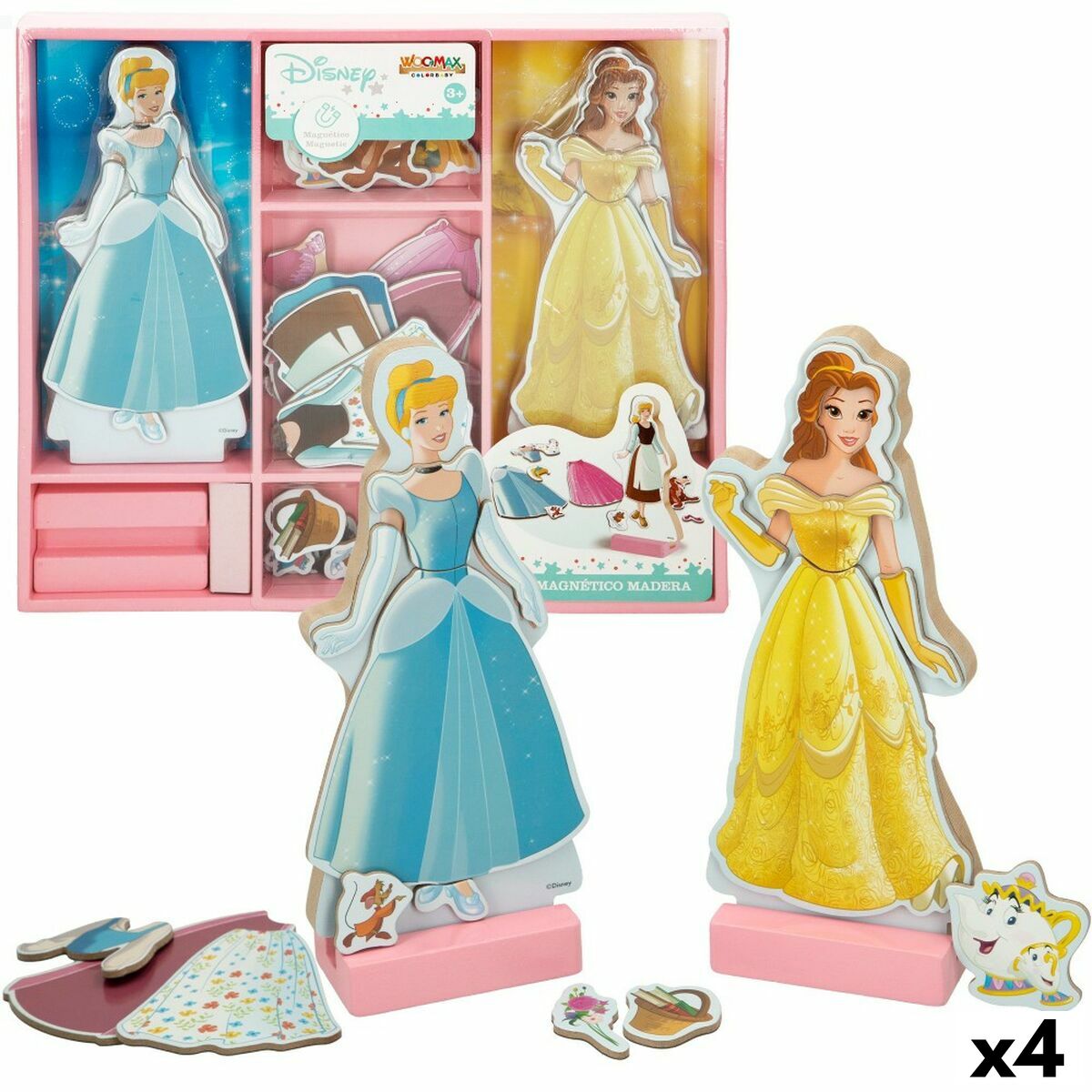 Figures Disney Princess 45 Pieces 4 Units 9 x 20,5 x 1,2 cm Figures Disney Princess 45 Pieces 4 Units 9 x 20,5 x 1,2 cm