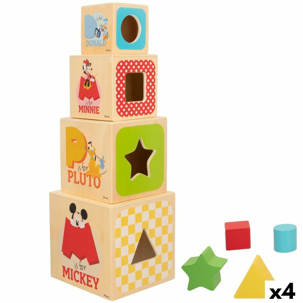 Stacking Blocks Disney 8 Pieces 4 Units 12,2 x 12,2 x 12,2 cm Stacking Blocks Disney 8 Pieces 4 Units 12,2 x 12,2 x 12,2 cm
