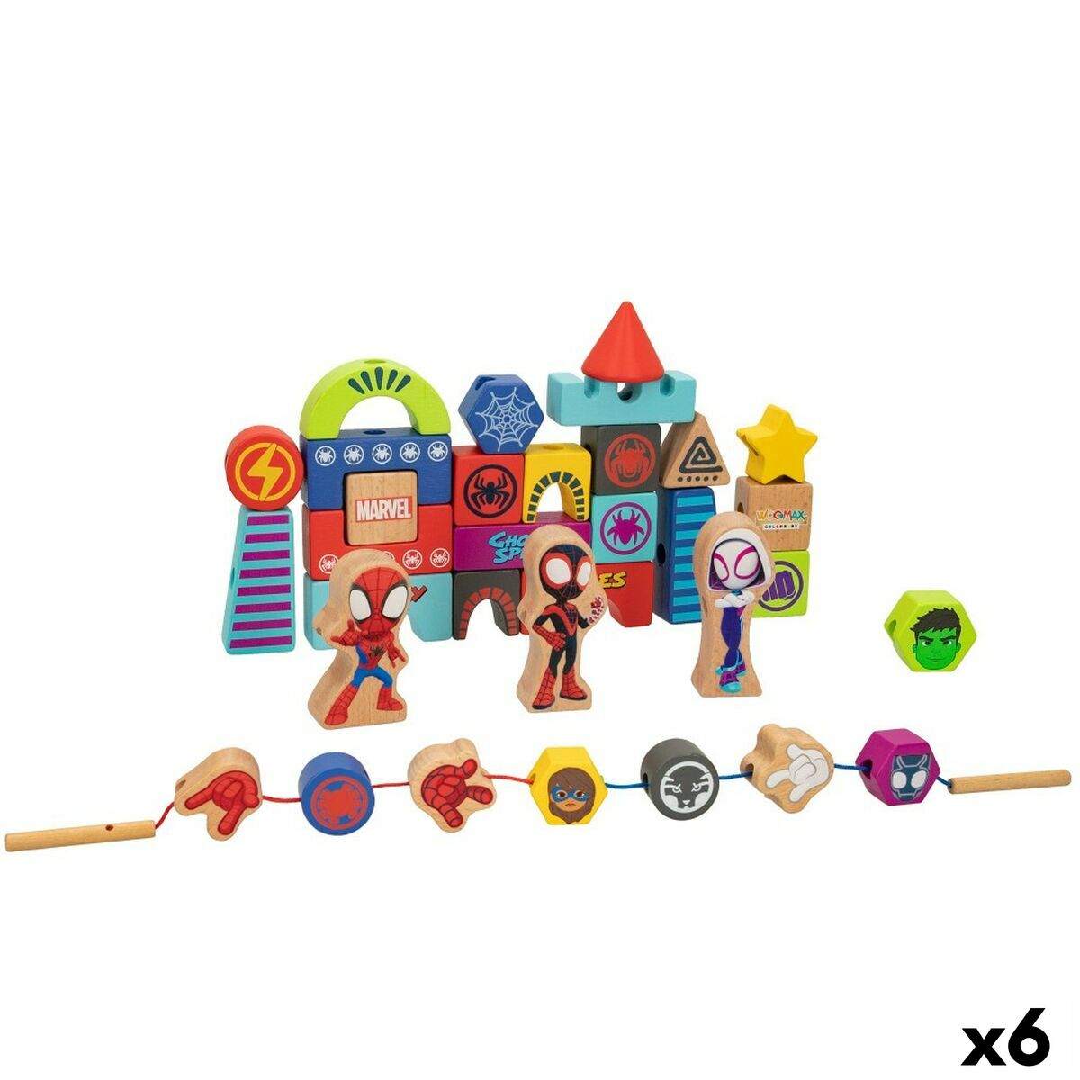 Construction set Spidey 33 Pieces (6 Units) Construction set Spidey 33 Pieces (6 Units)