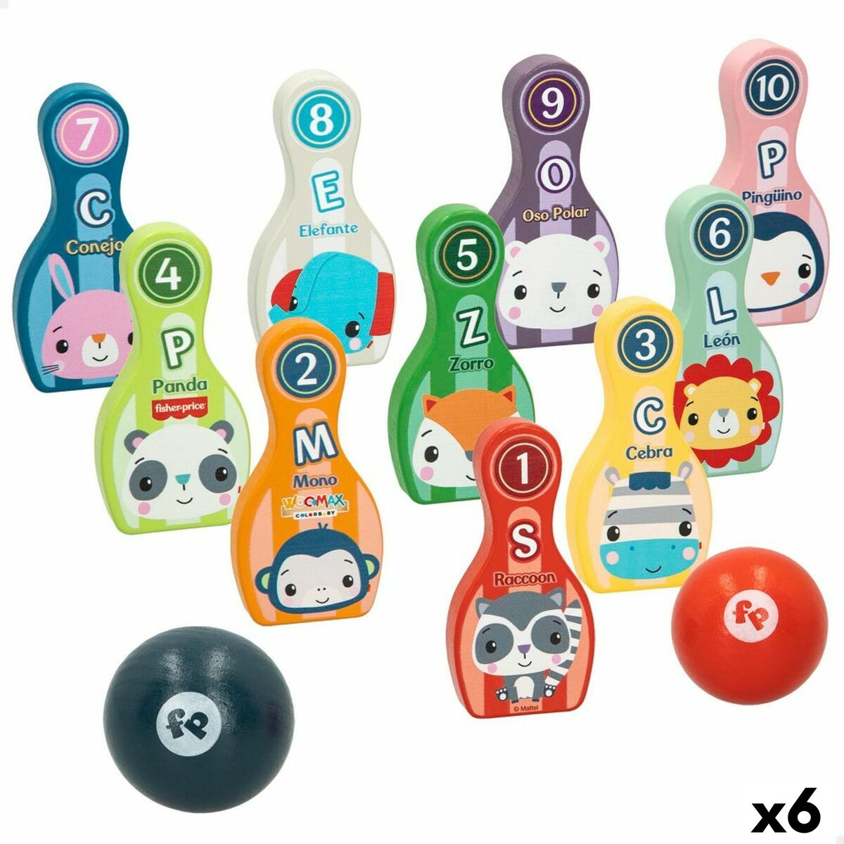 Bowling Game Fisher Price animals (6 Units)