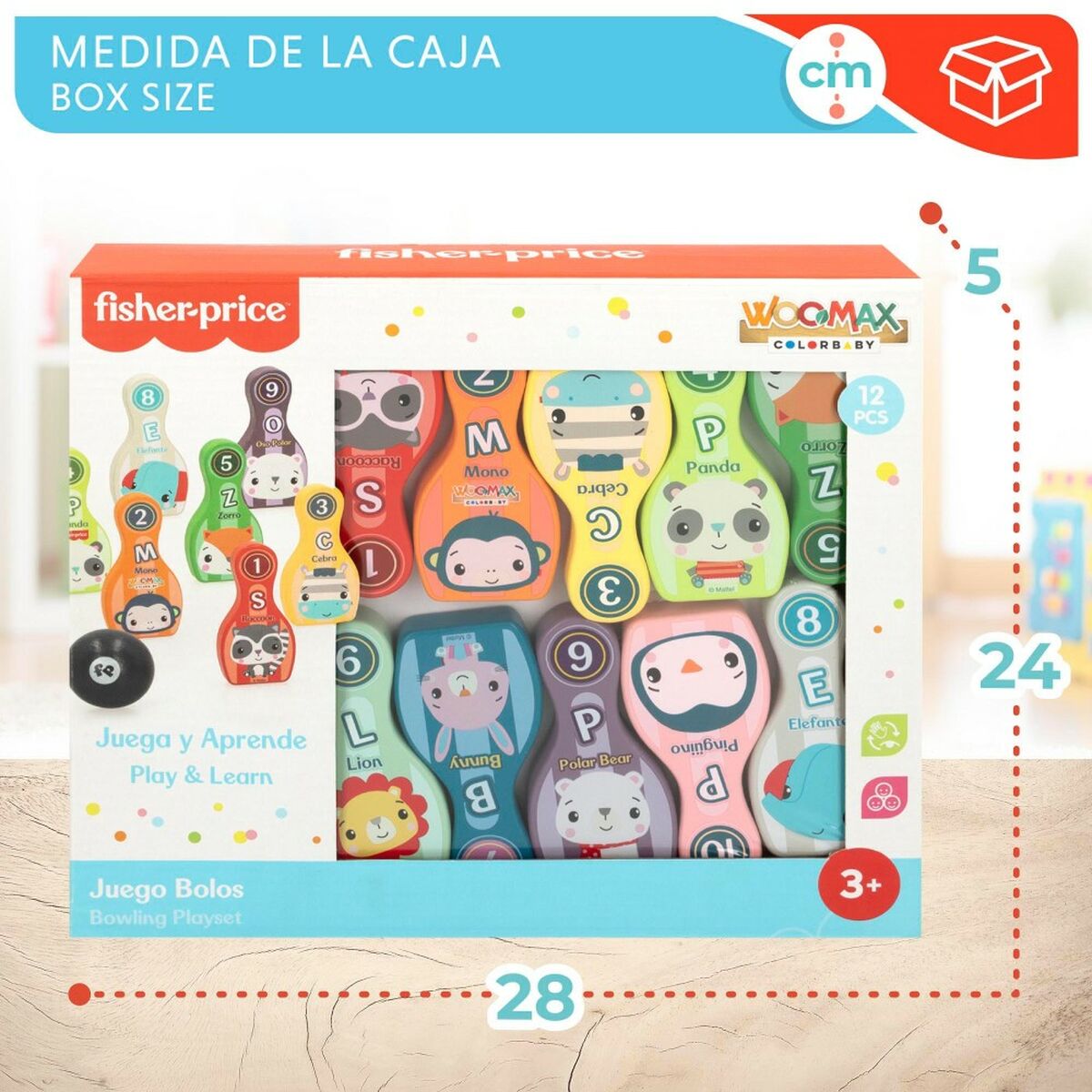 Bowling Game Fisher Price animals (6 Units)