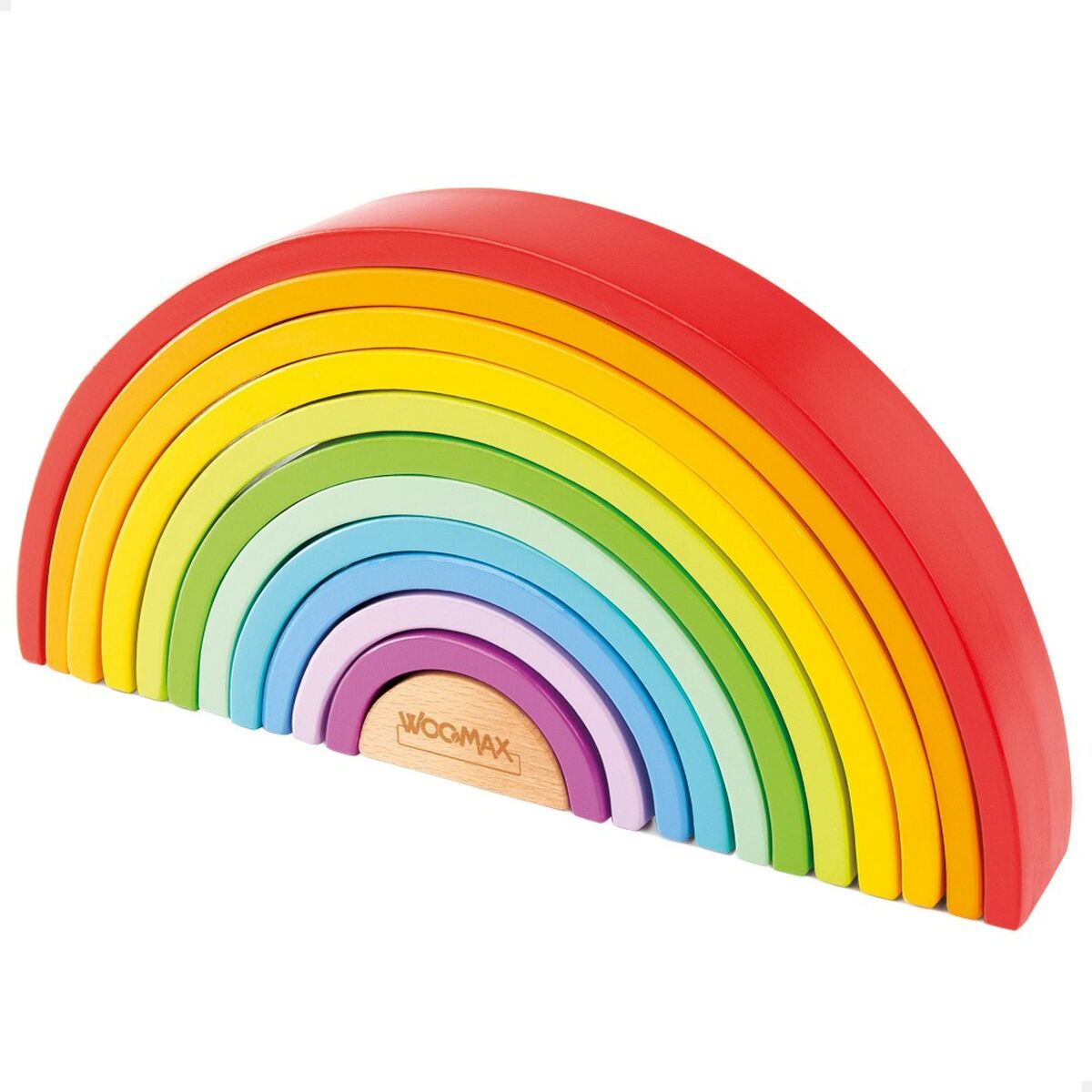 Child’s Wooden Puzzle Woomax Rainbow 11 Pieces 2 Units