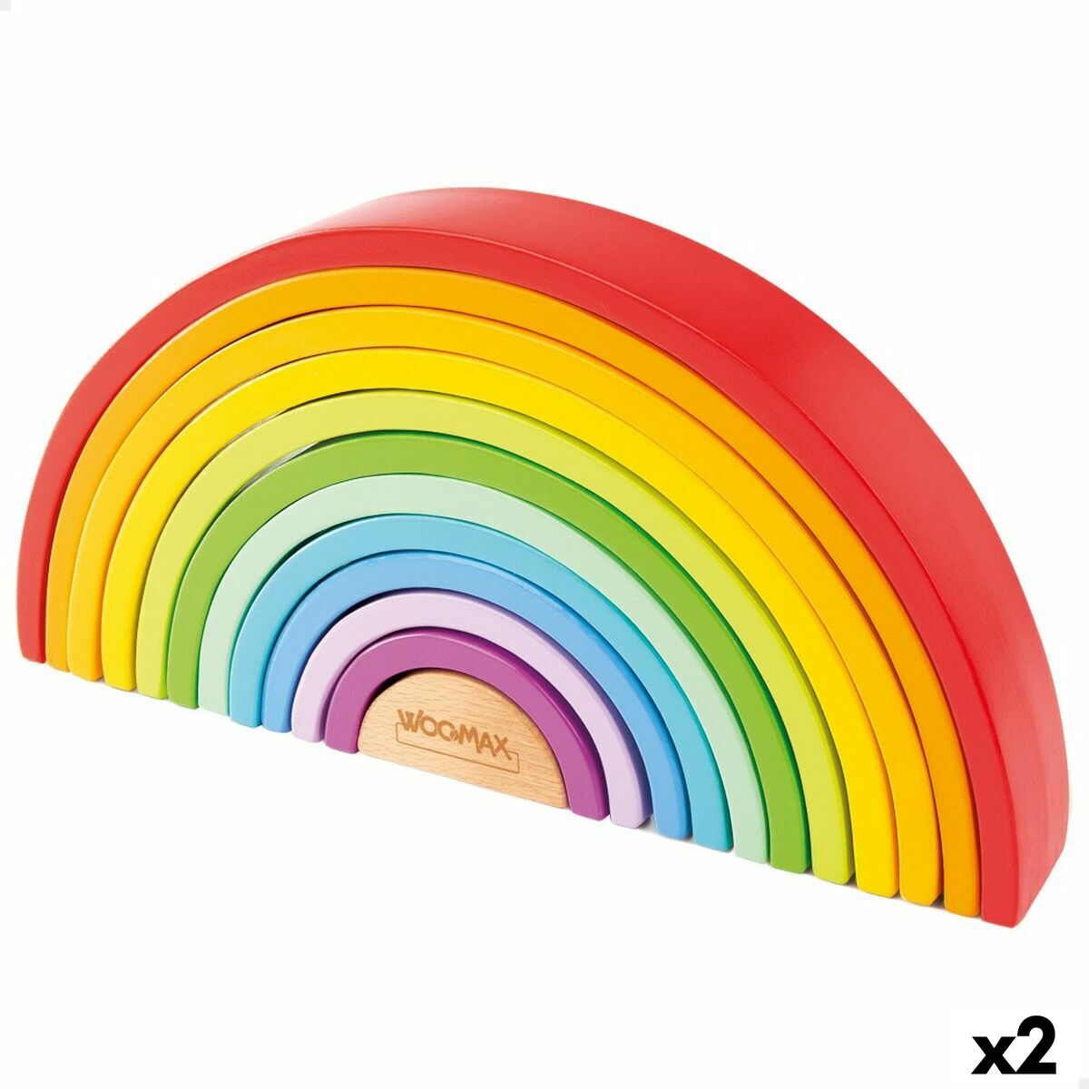 Child’s Wooden Puzzle Woomax Rainbow 11 Pieces 2 Units Child’s Wooden Puzzle Woomax Rainbow 11 Pieces 2 Units